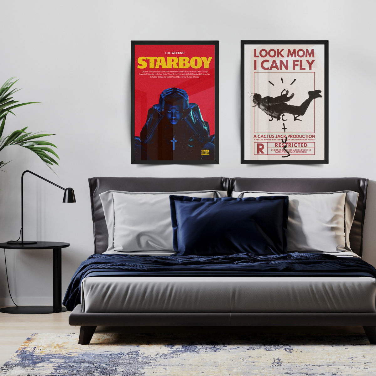 Travis Scott and The Weeknd Posters in Bedroom – Artists Music Art by PostersBase