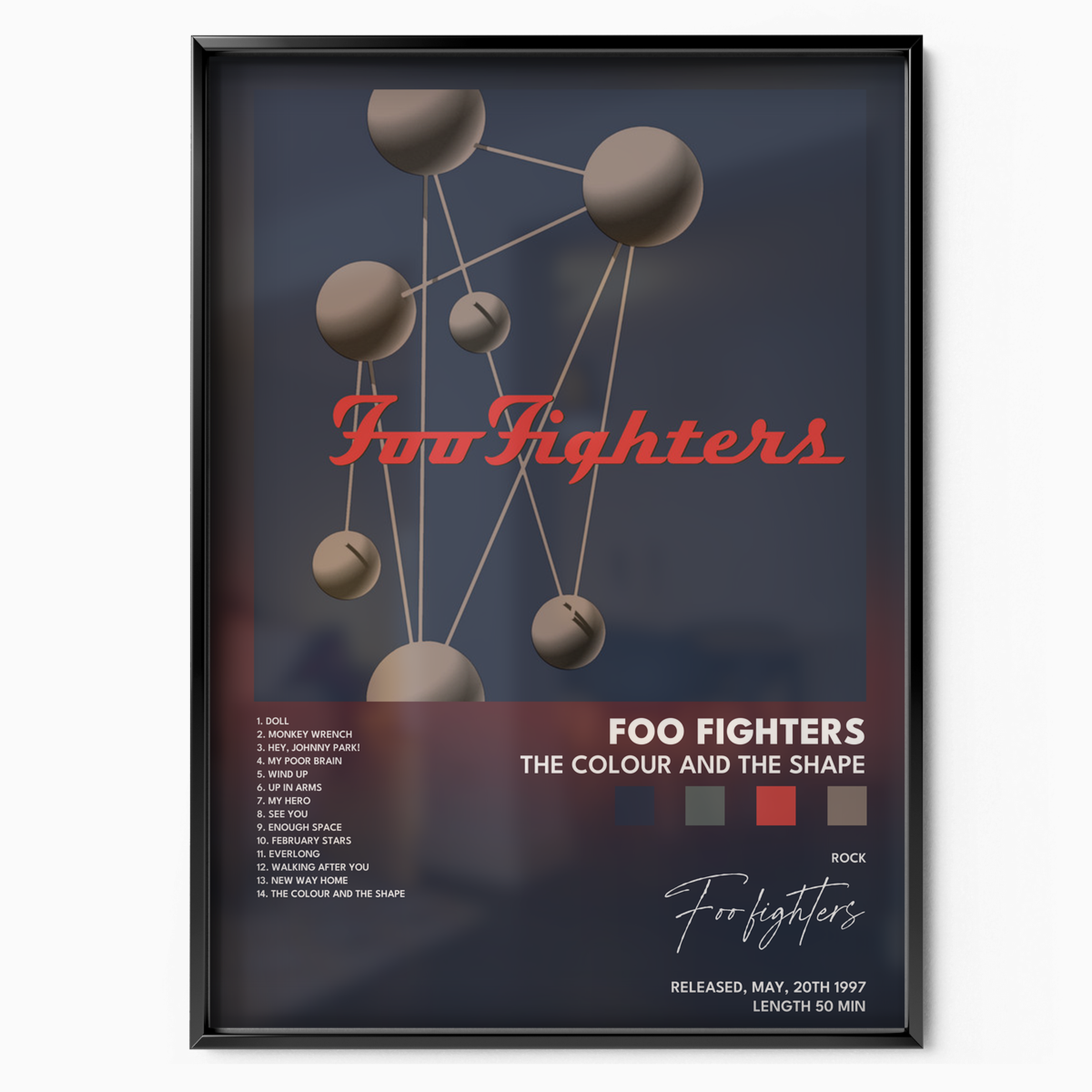 foo fighters The Colour And The Shape poster