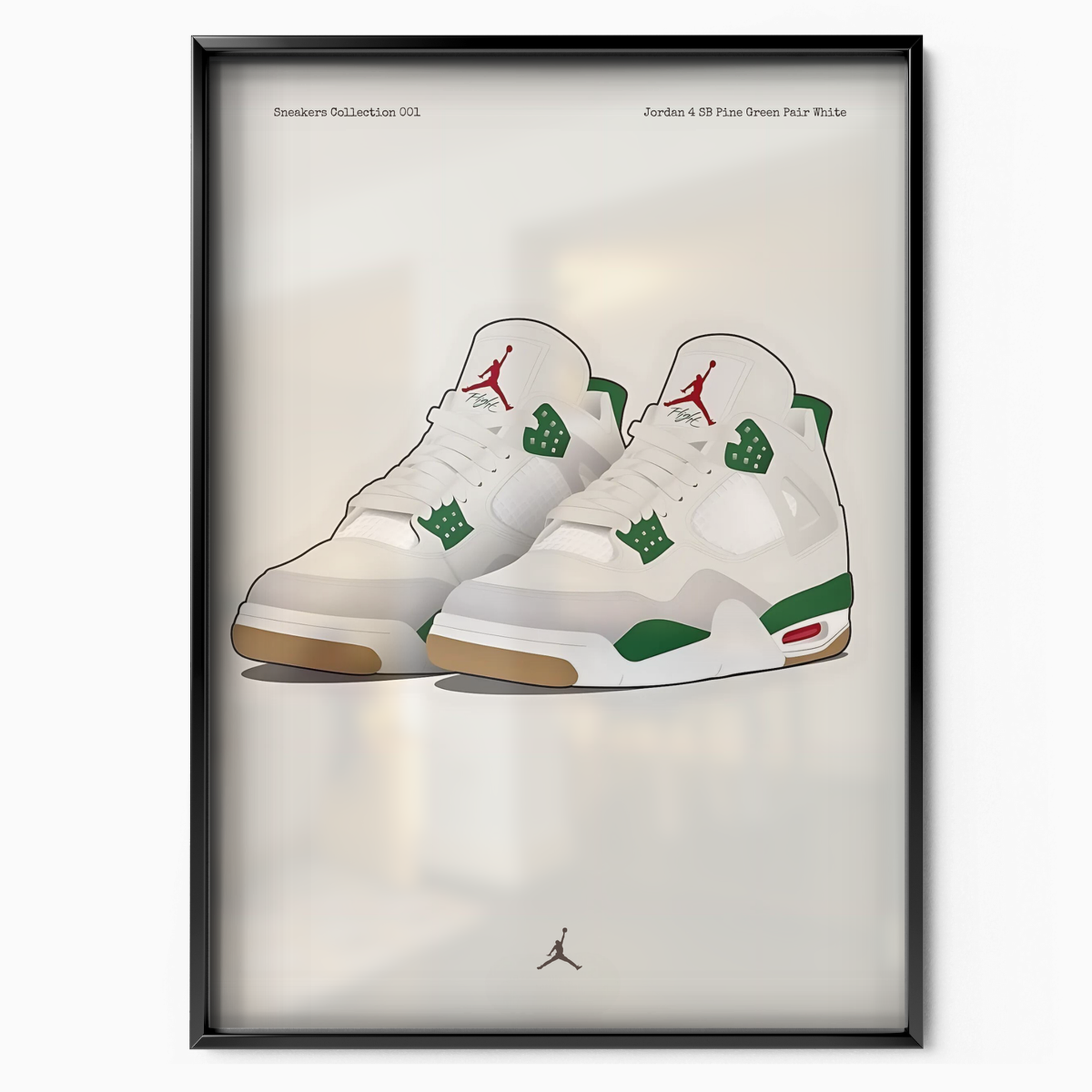 Jordan 4 SB Pine Green Pair White