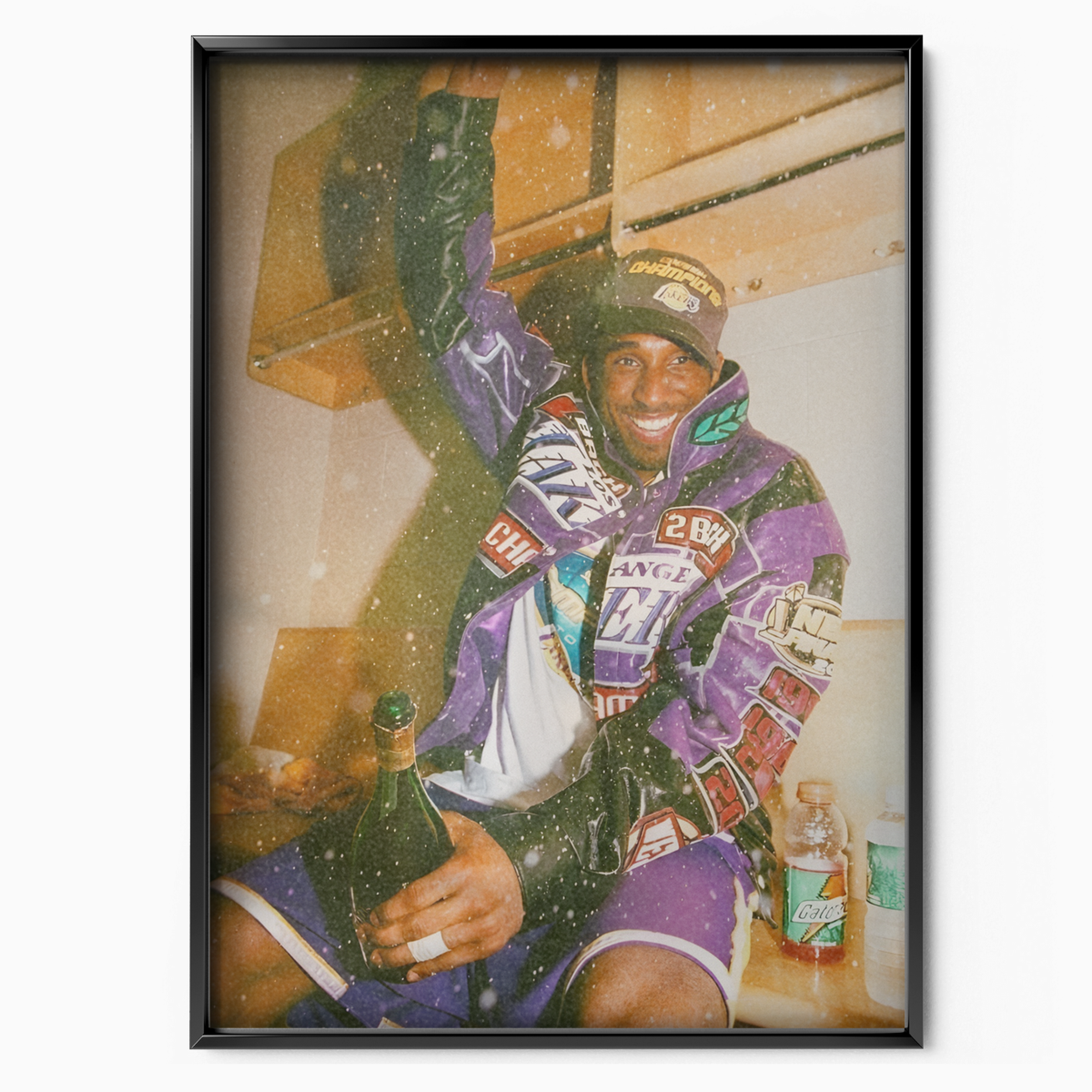 Kobe Bryant Lakers Championship Locker Room (celebration Shot)