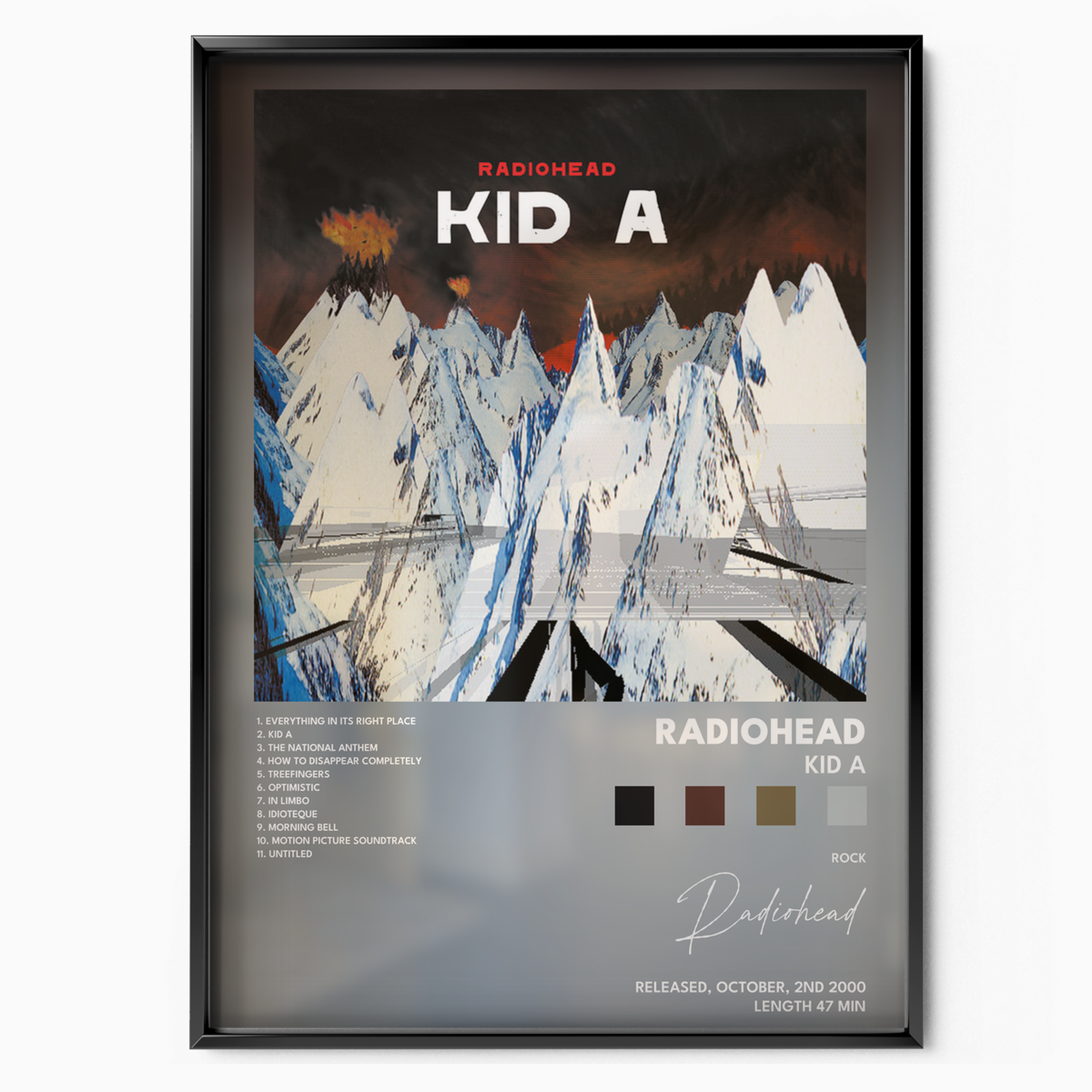 radiohead Kid A poster