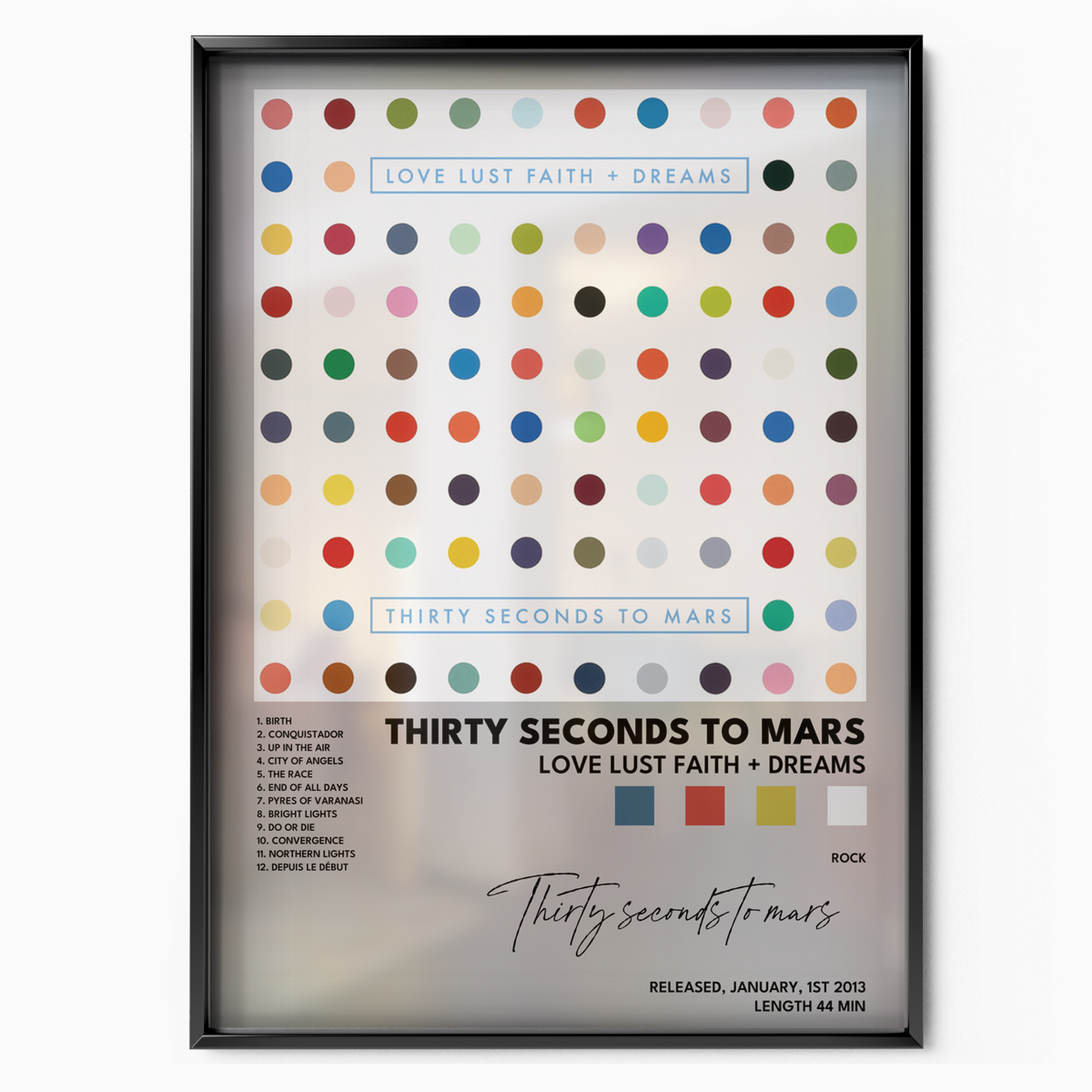 thirty seconds to mars LOVE LUST FAITH DREAMS poster