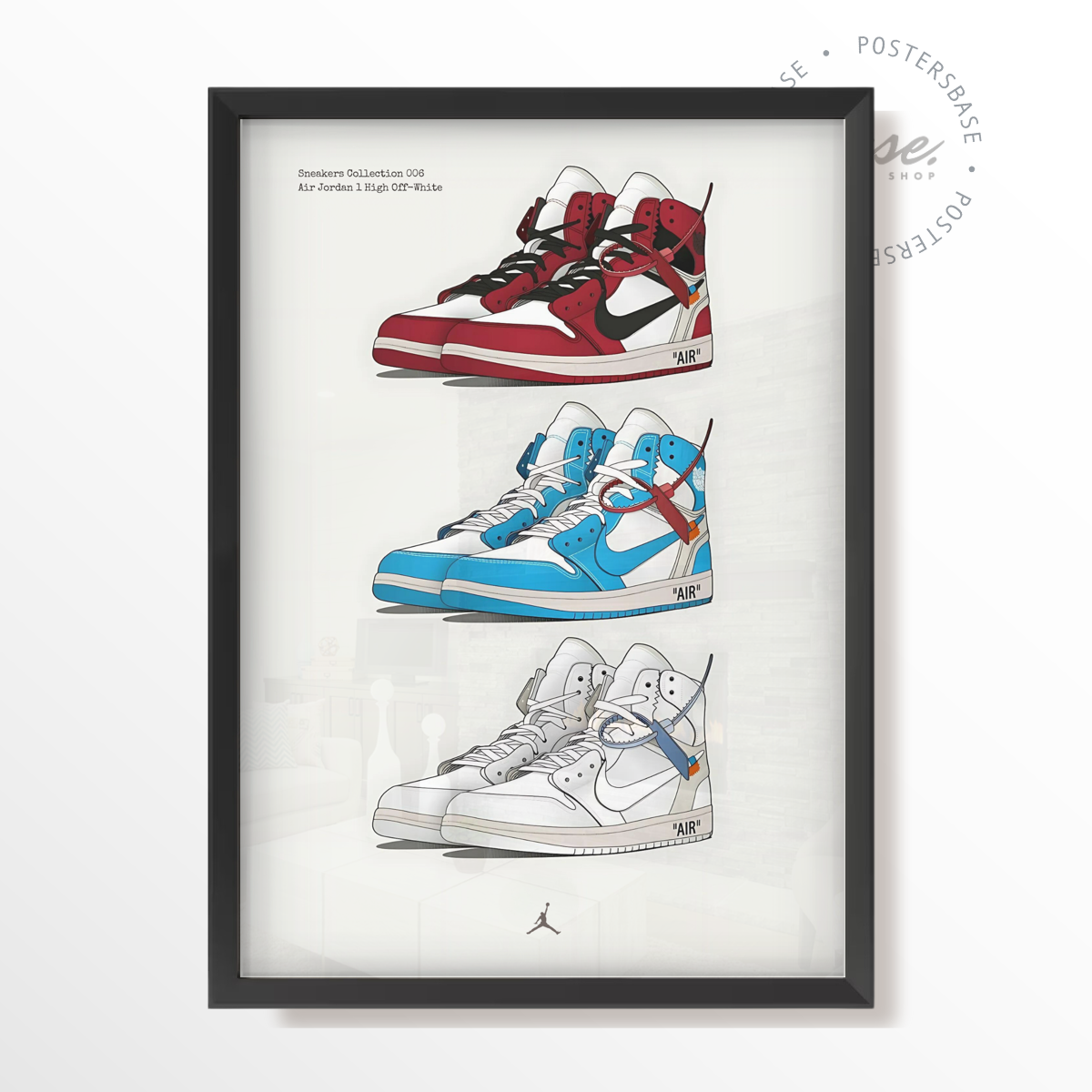 Air Jordan 1 High Off White Triple Pair Poster from 7.95 Free Shipping Posters Base