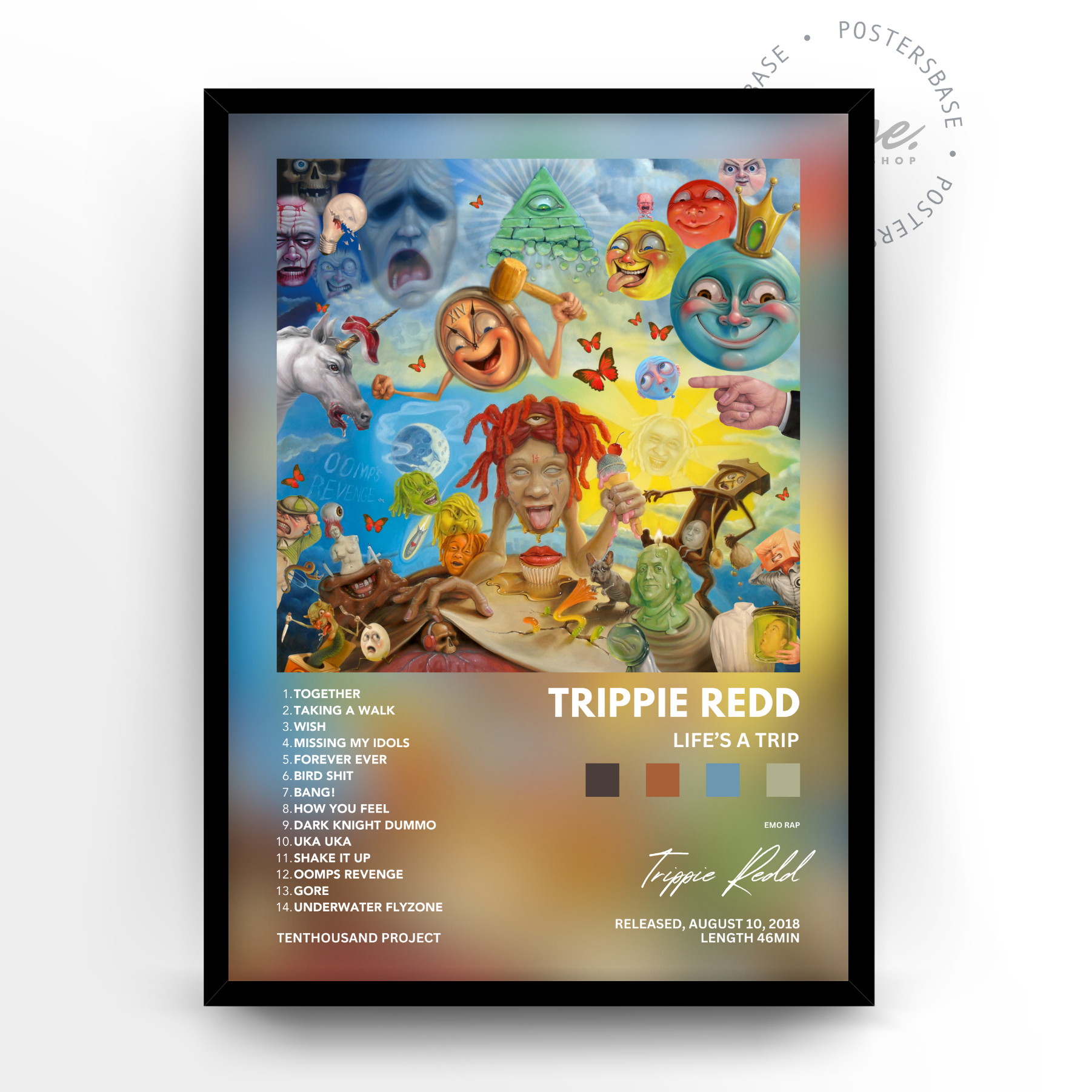 Trippie Redd 'Life's a trip' A4 Without Frame
