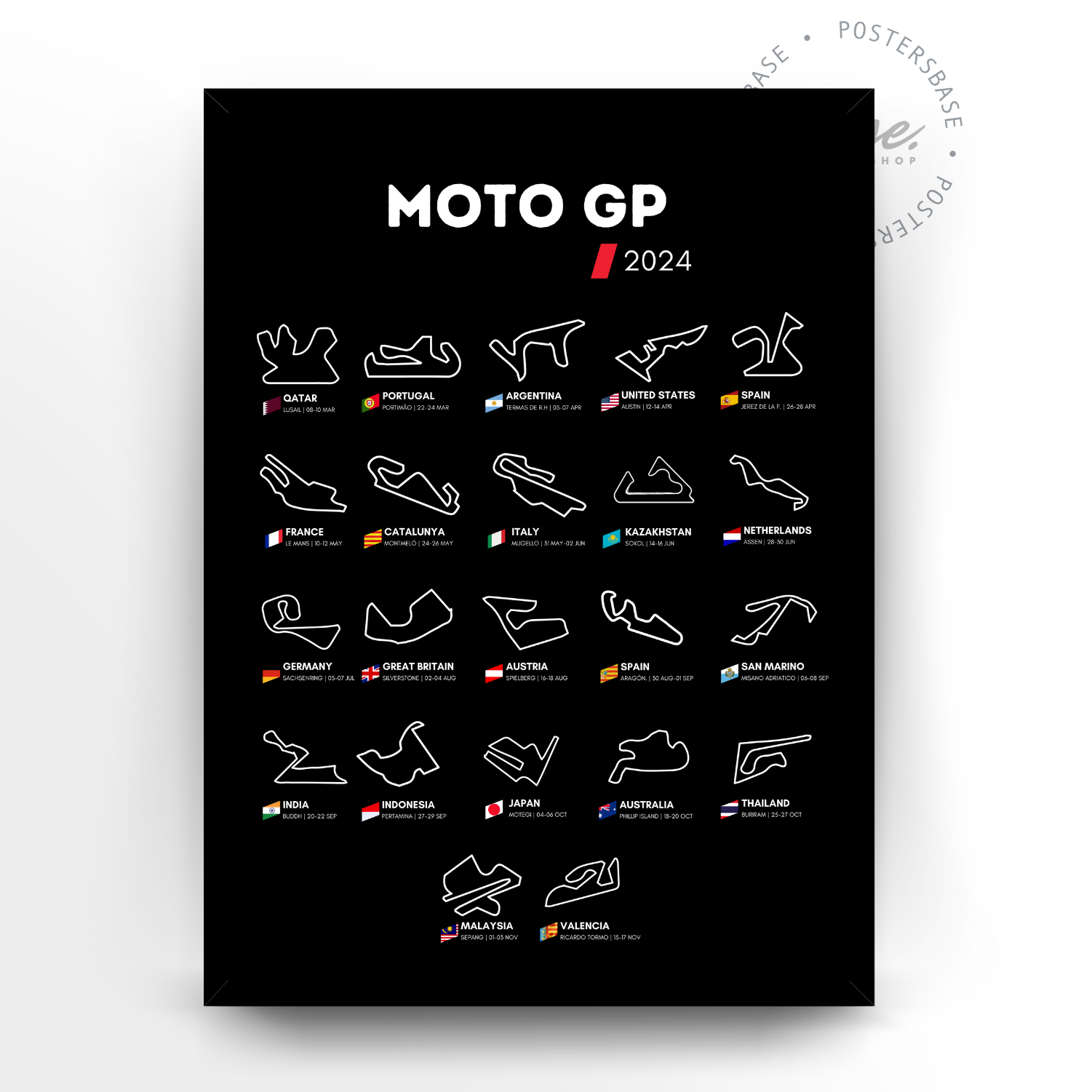 Circuit Wall Moto GP 2024 Black
