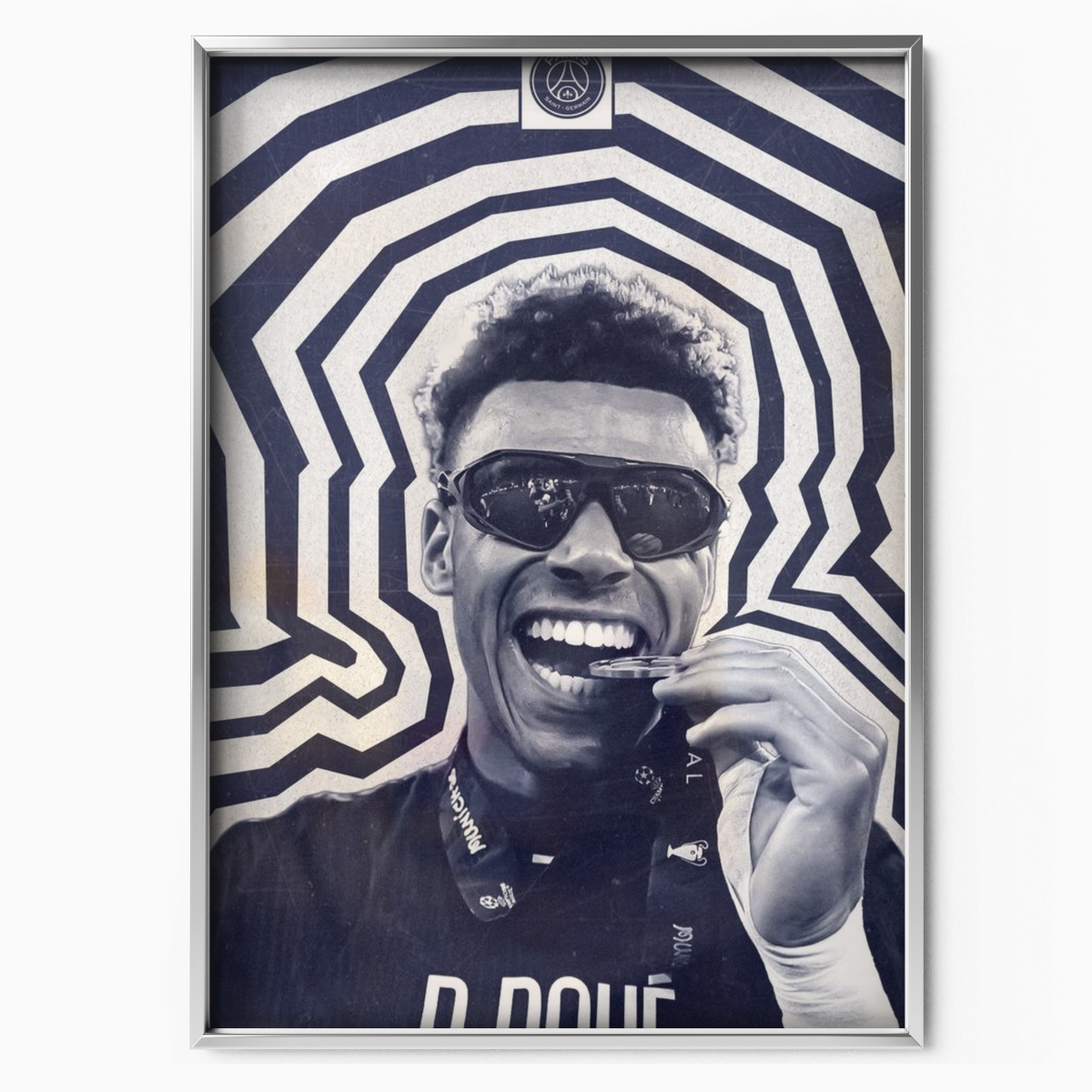 Desire Doue - PSG Celebration Poster