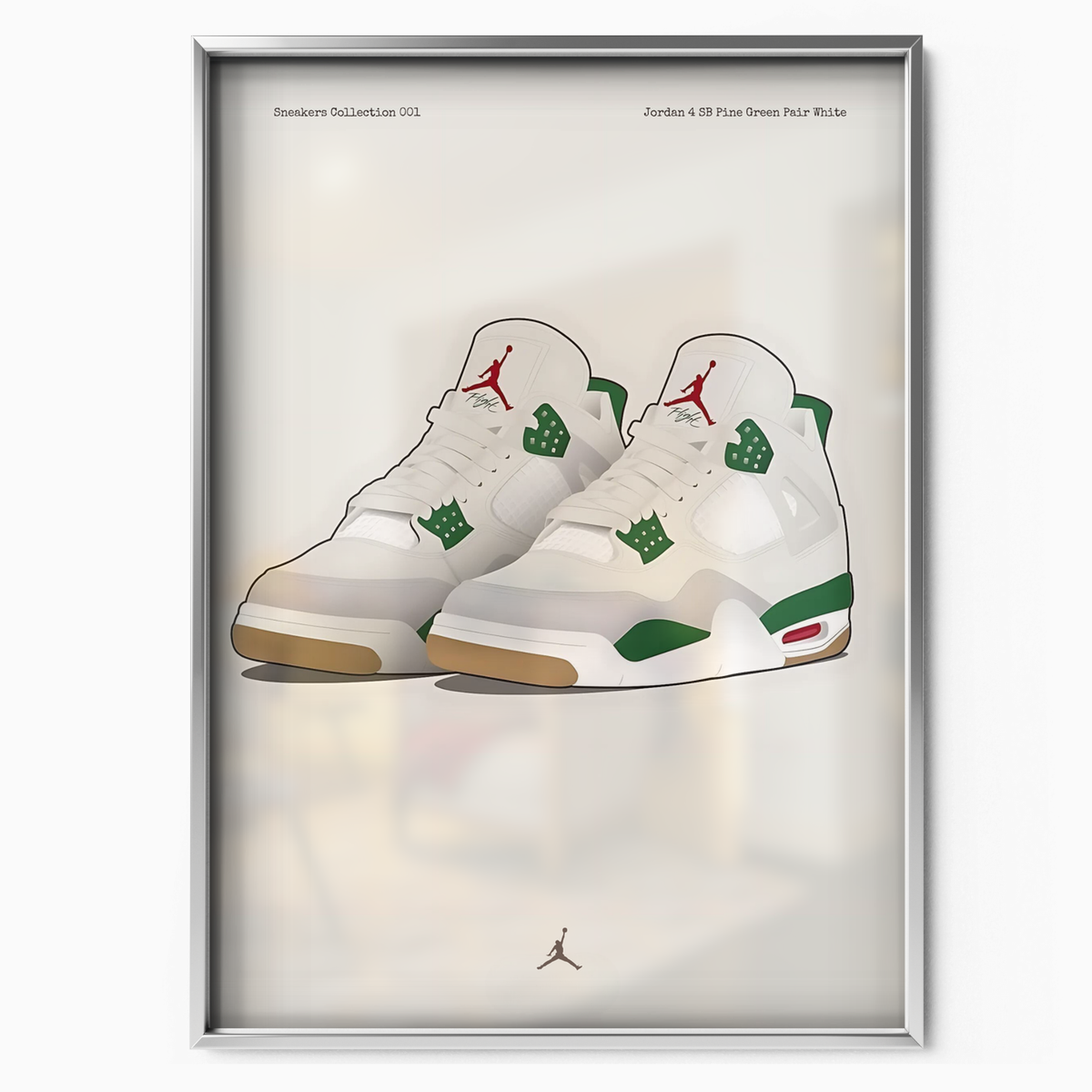 Jordan 4 SB Pine Green Pair White