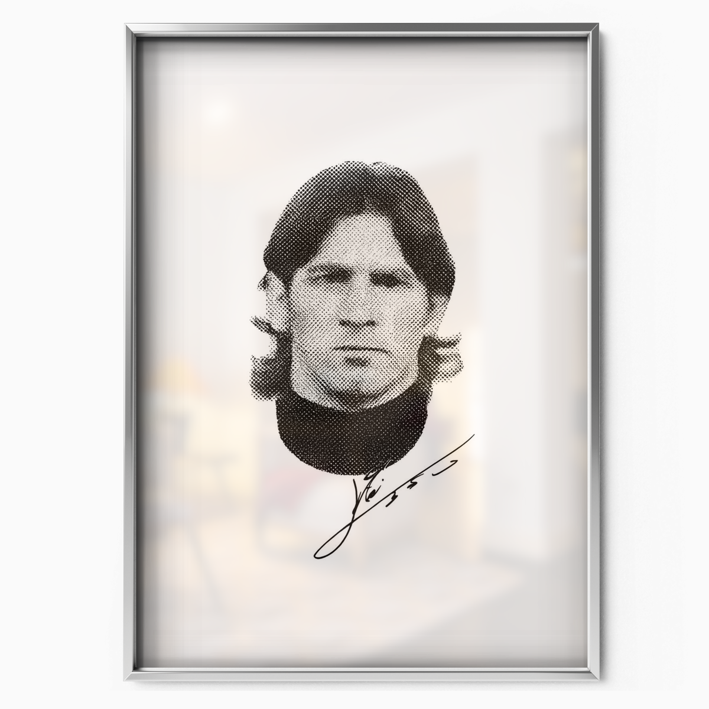 Lionel Messi - Halftone Portrait Poster