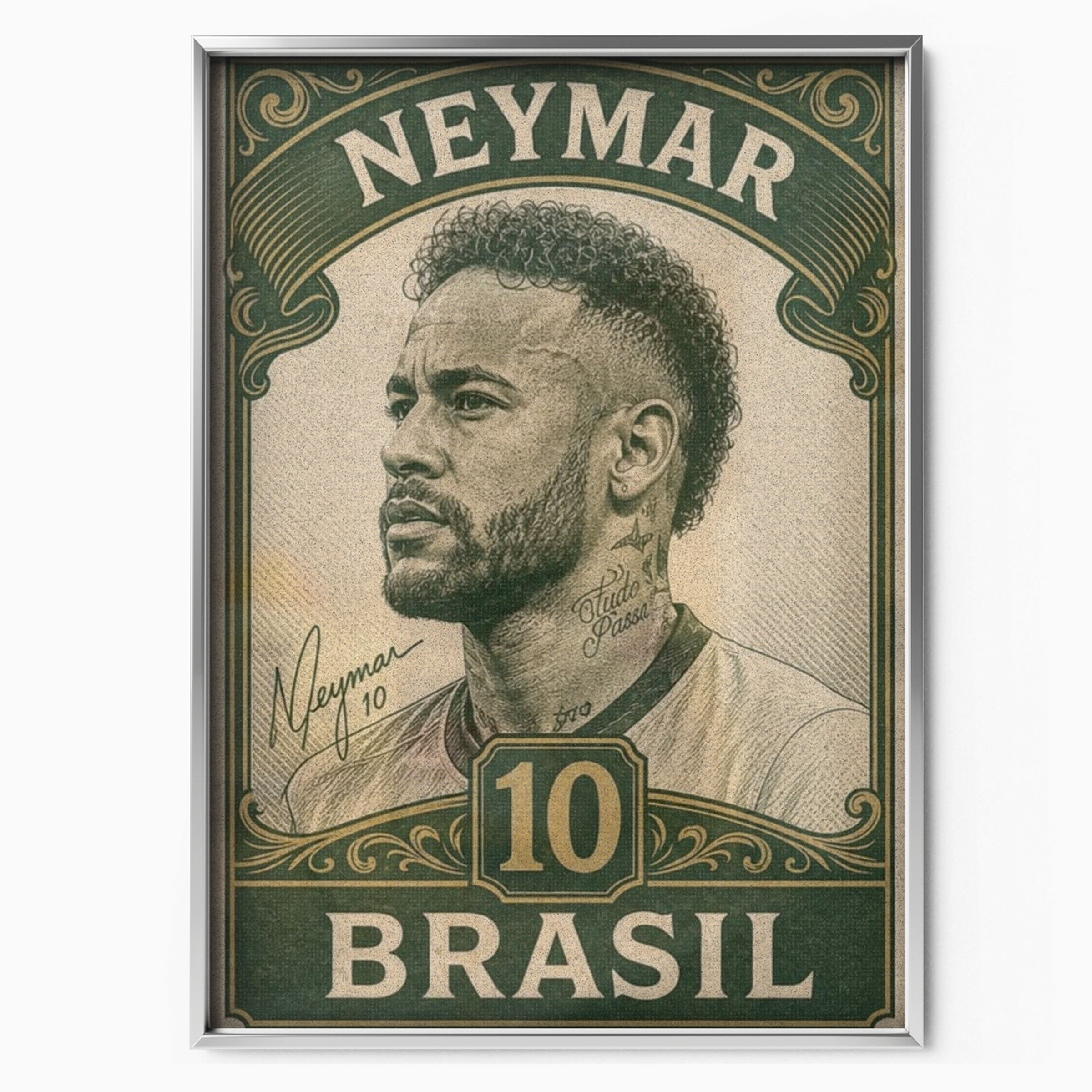 Neymar Jr - Brasil Number 10 Poster