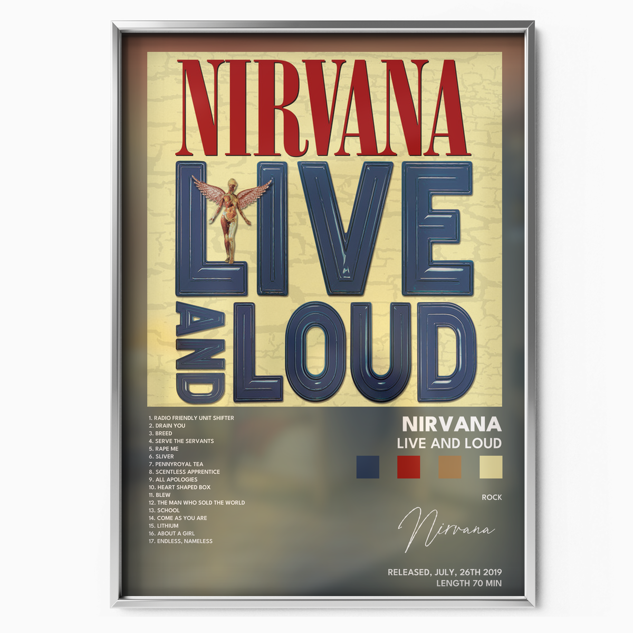 nirvana Live And Loud poster