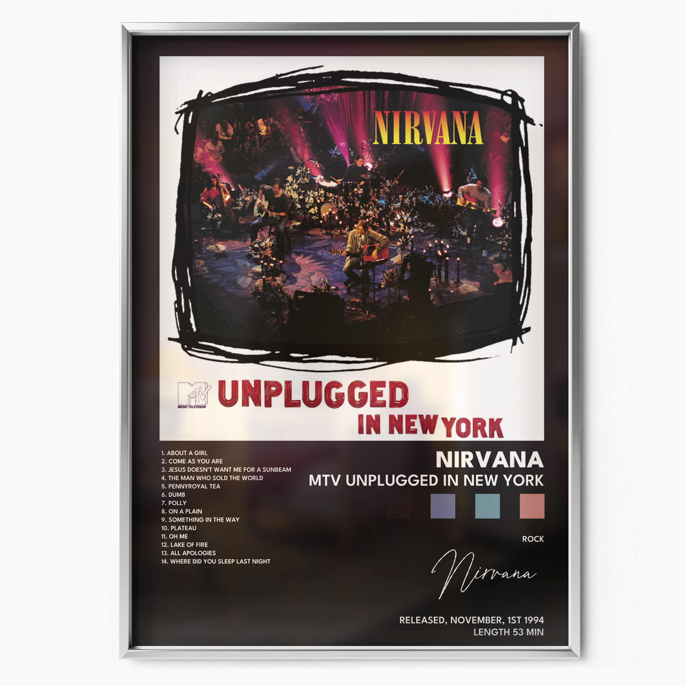 nirvana MTV Unplugged In New York poster