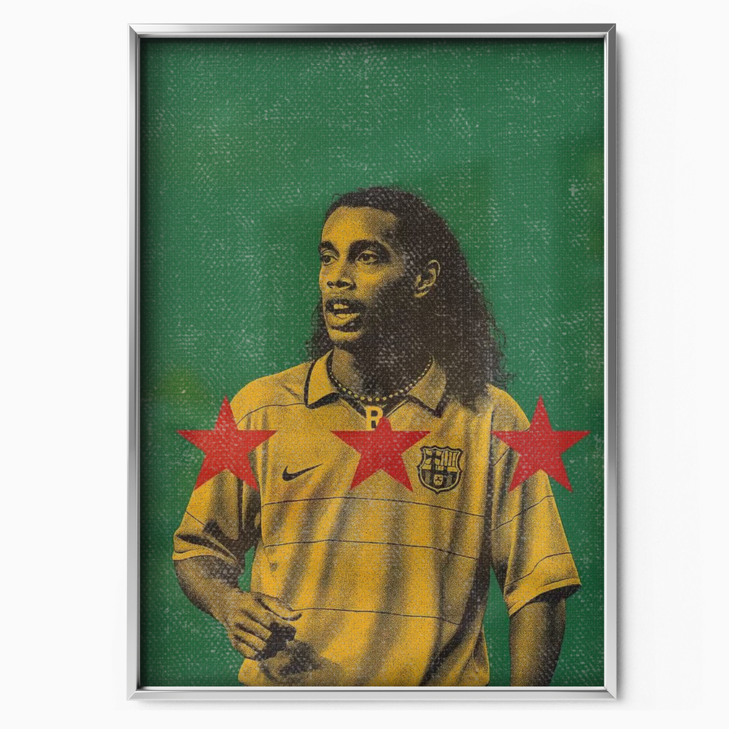 Ronaldinho - Barcelona Yellow Kit Poster