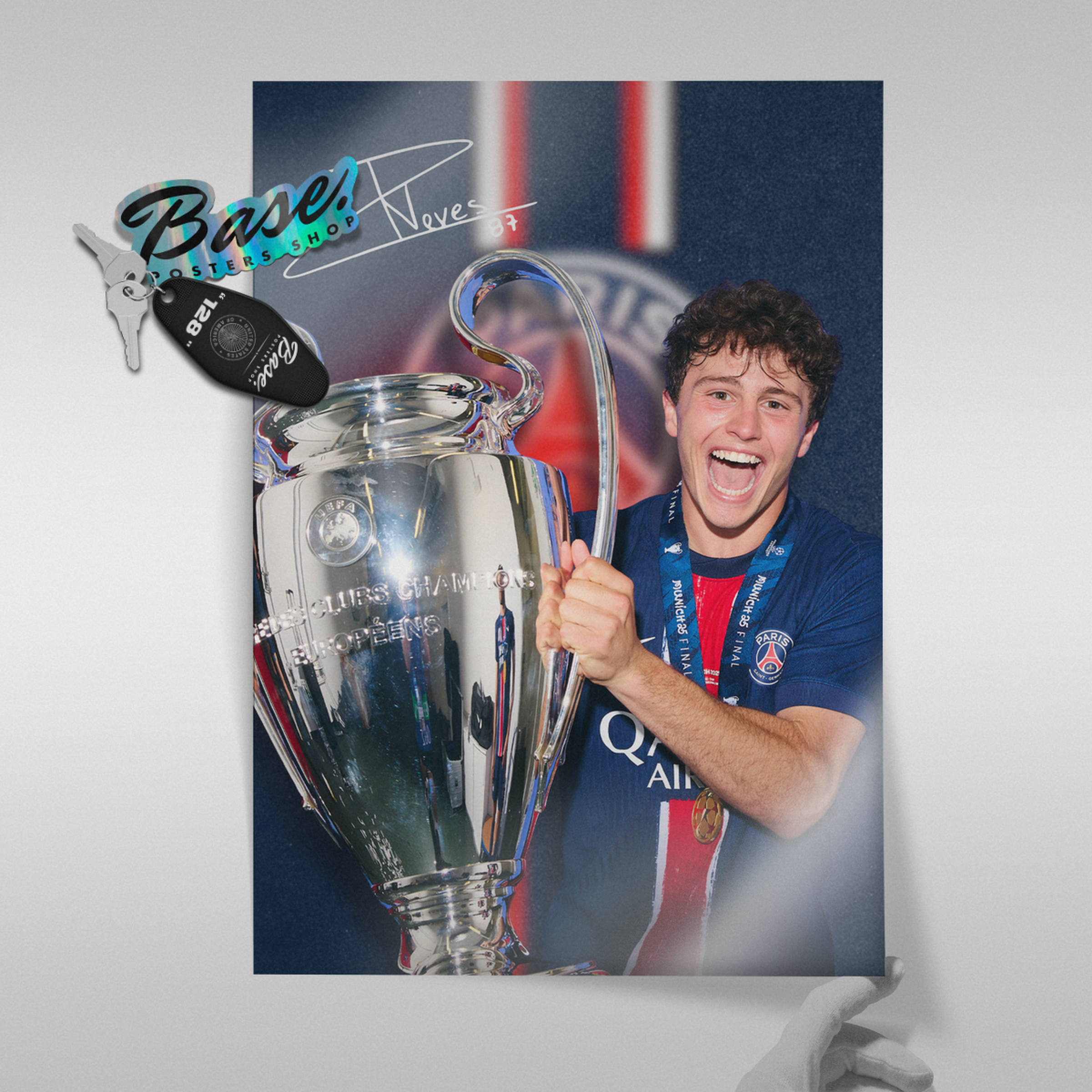 Joao Neves Champions League 2025 Trophy