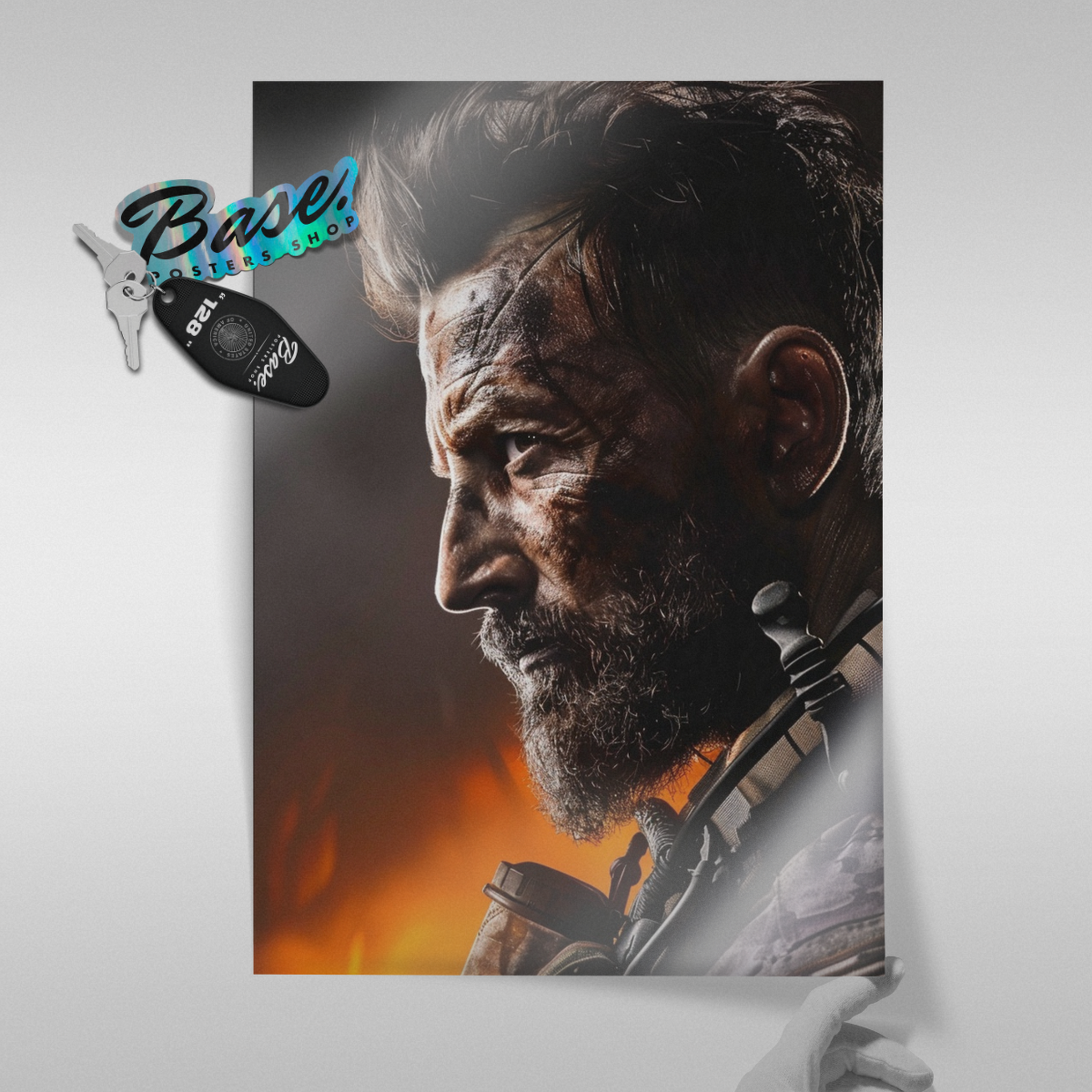 Call Of Duty – Bearded Soldier In Flames