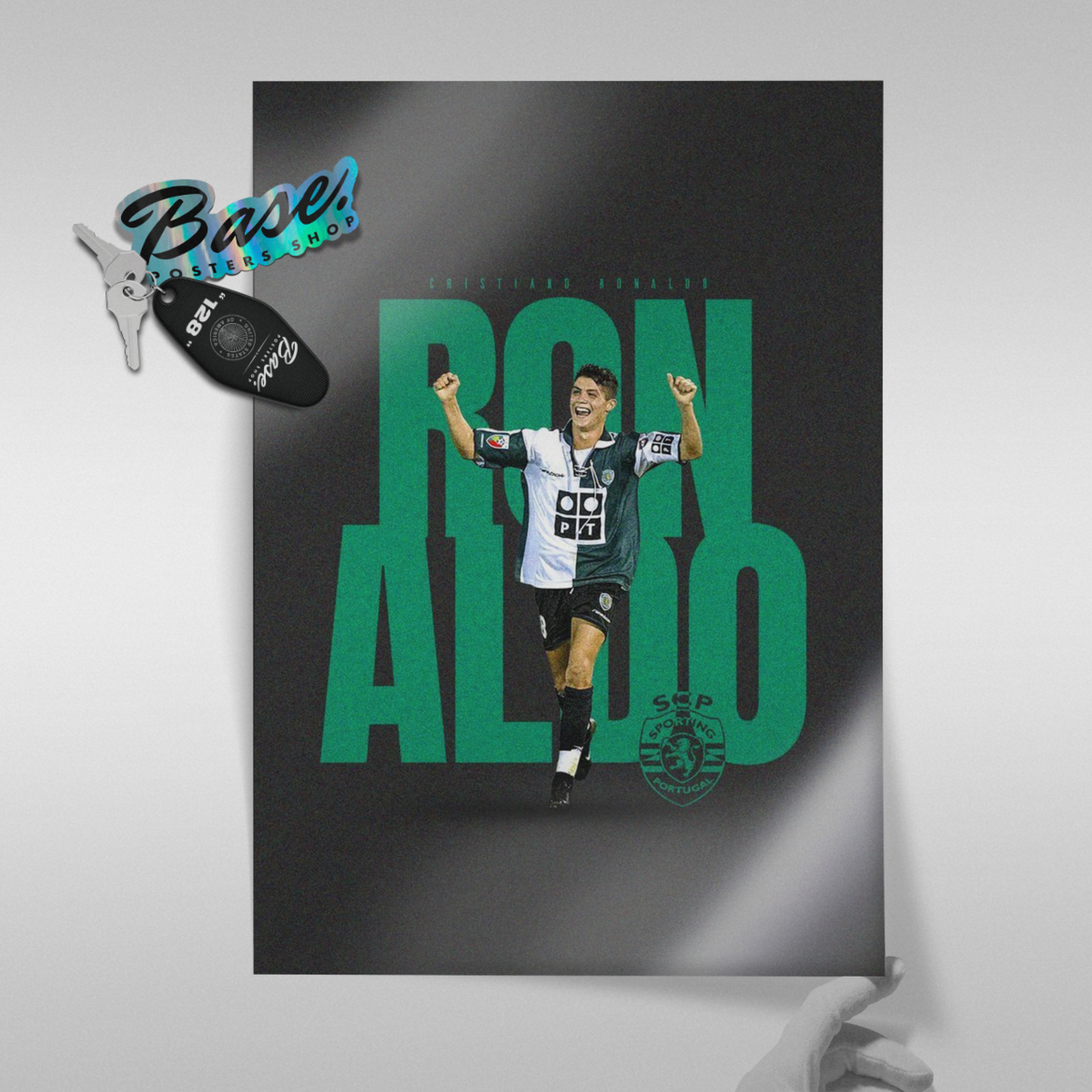 Cristiano Ronaldo - Sporting Portugal Dark Poster