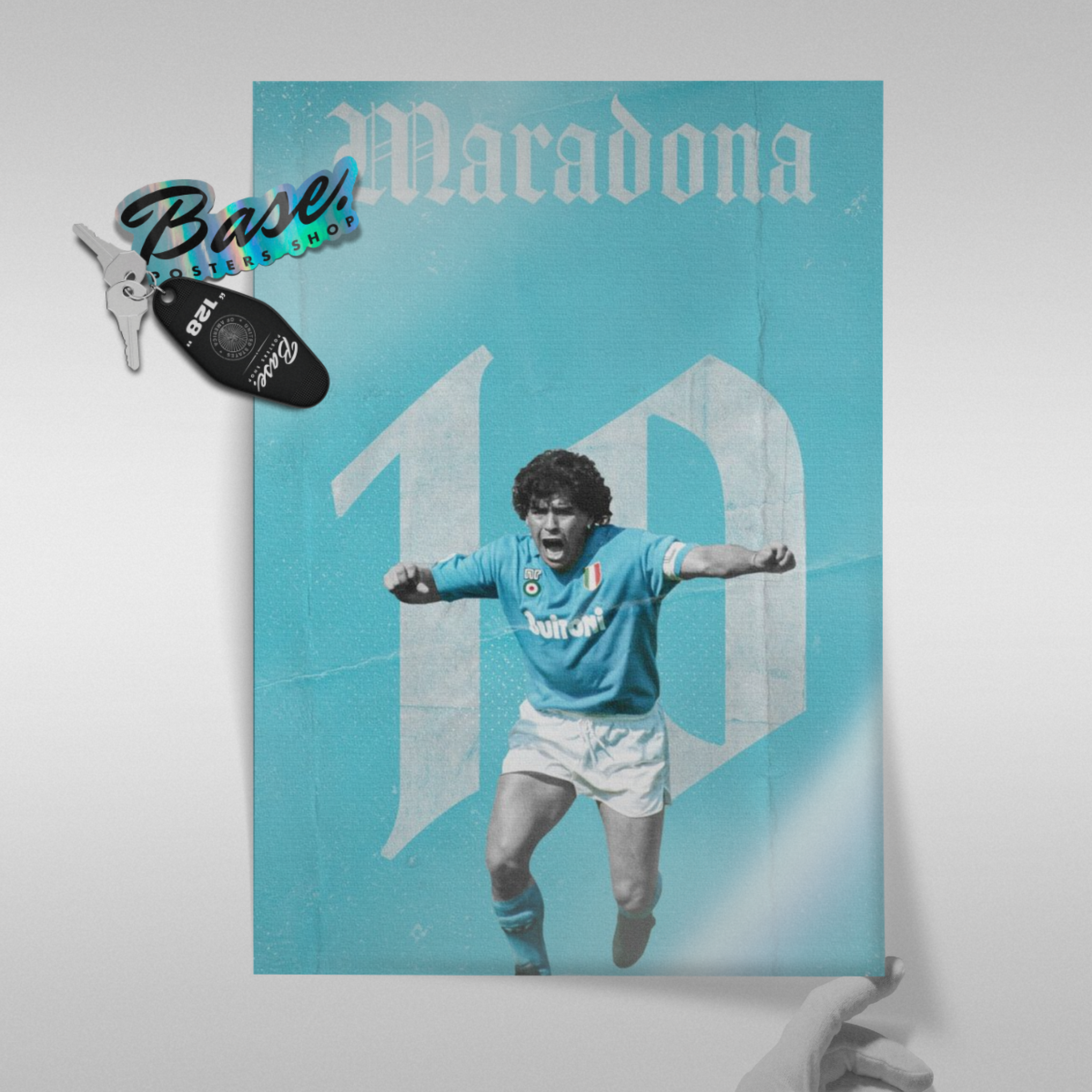 Diego Maradona - Napoli Number 10 Poster
