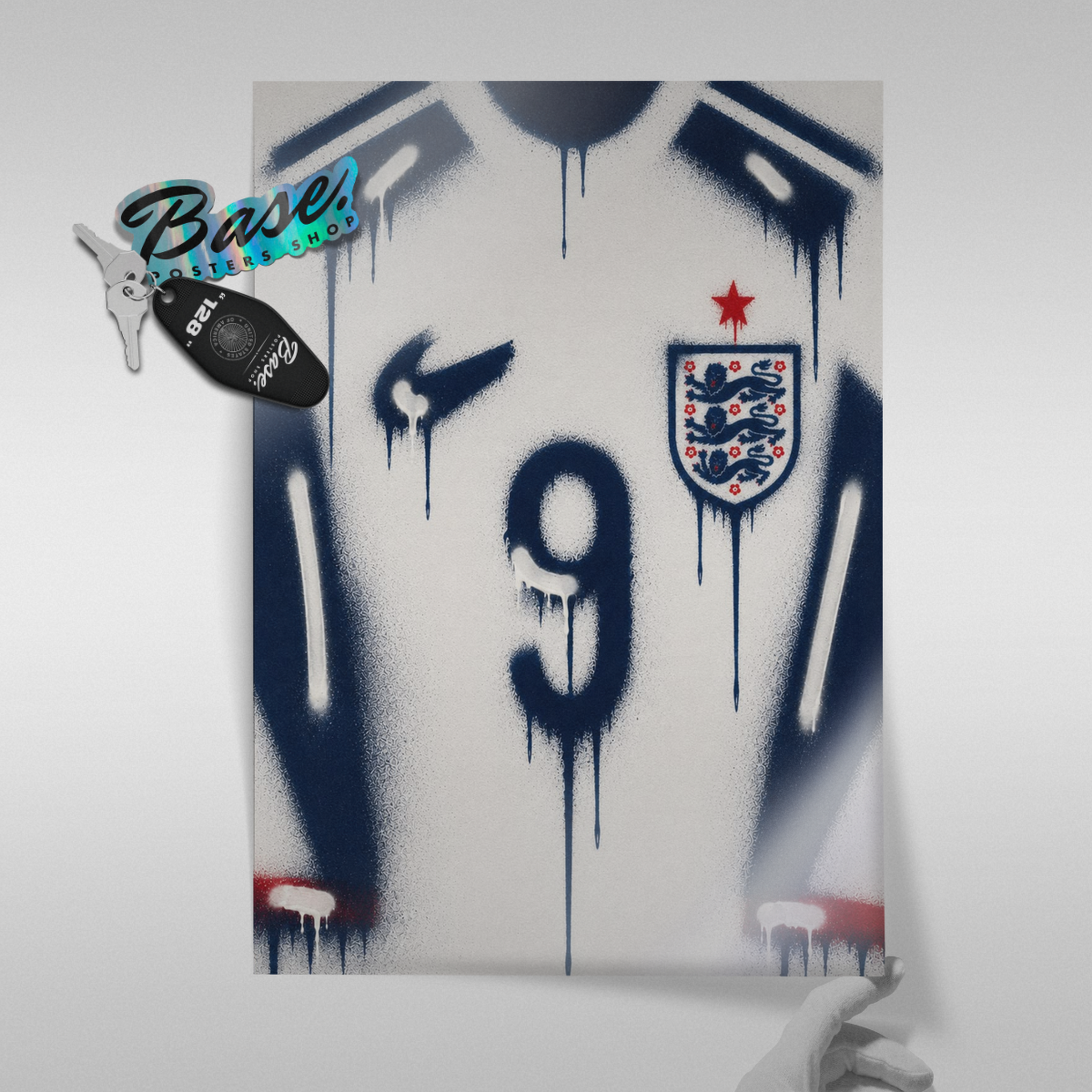England National Team - Number 9 Poster