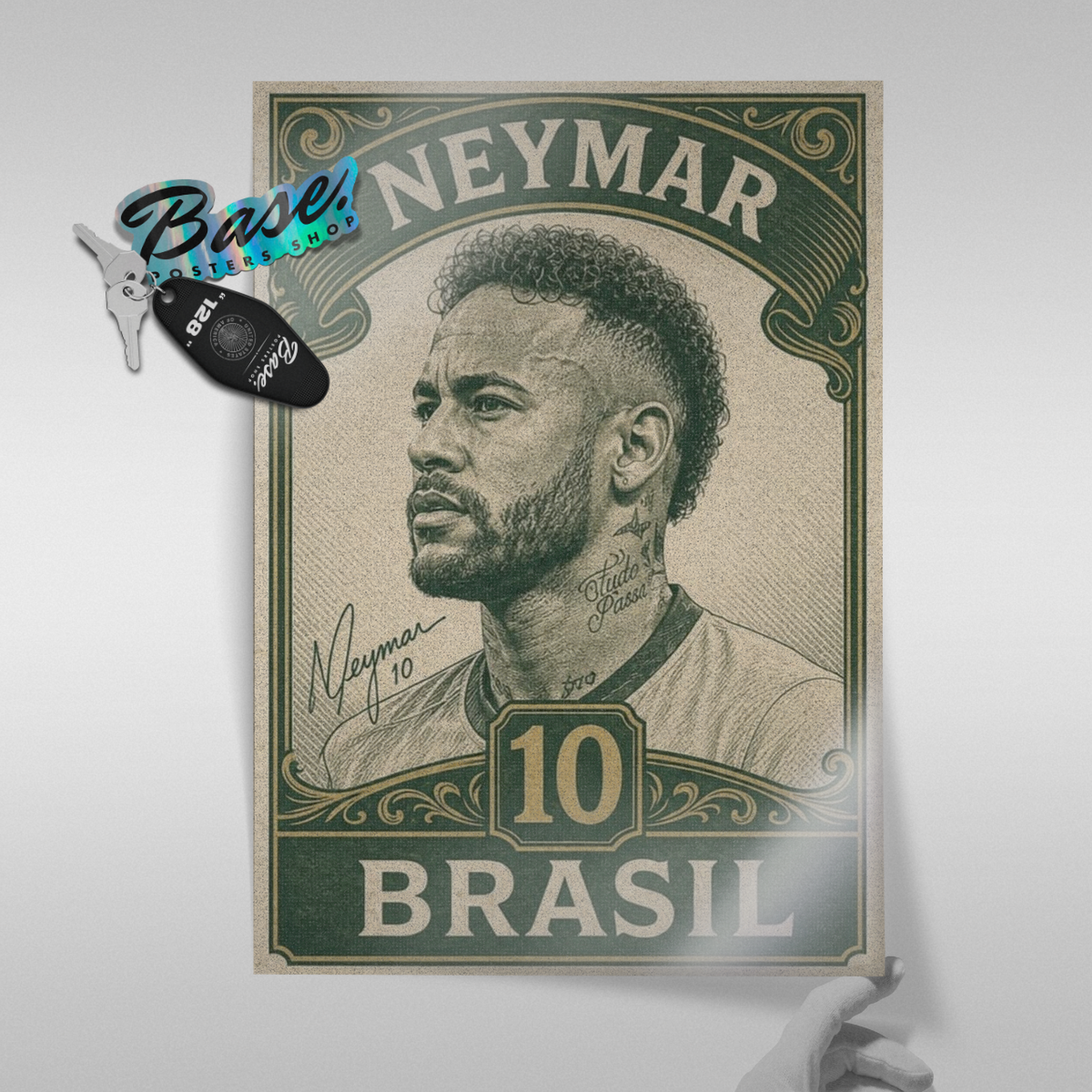 Neymar Jr - Brasil Number 10 Poster