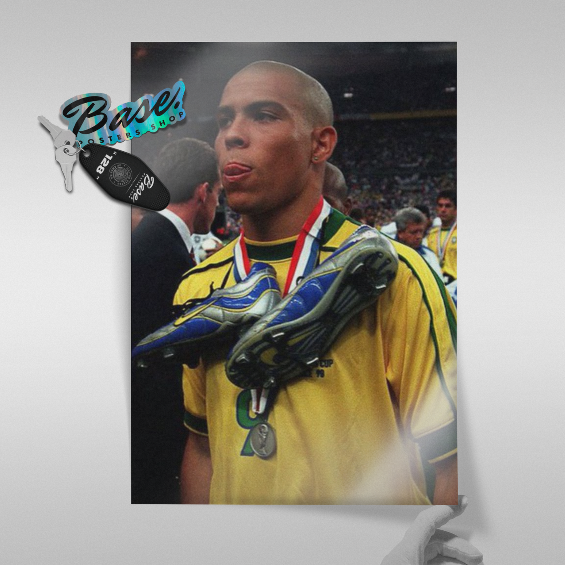 Ronaldo Nazario - Brazil 1998 Poster