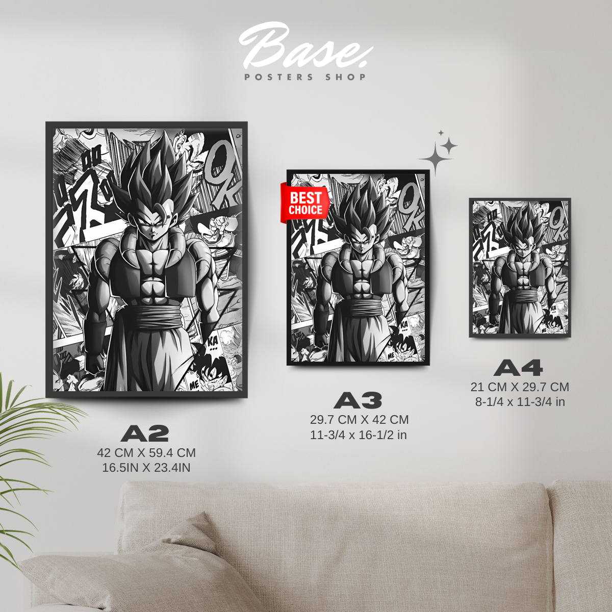 DRAGON BALL Z SON GOKU BLACK AND WHITE