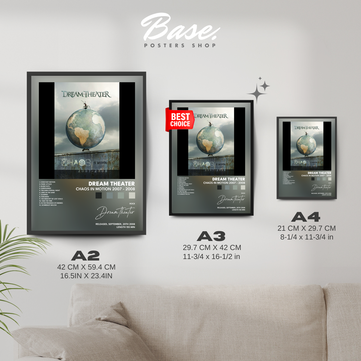 dream theater Chaos in Motion 2007 2008 poster