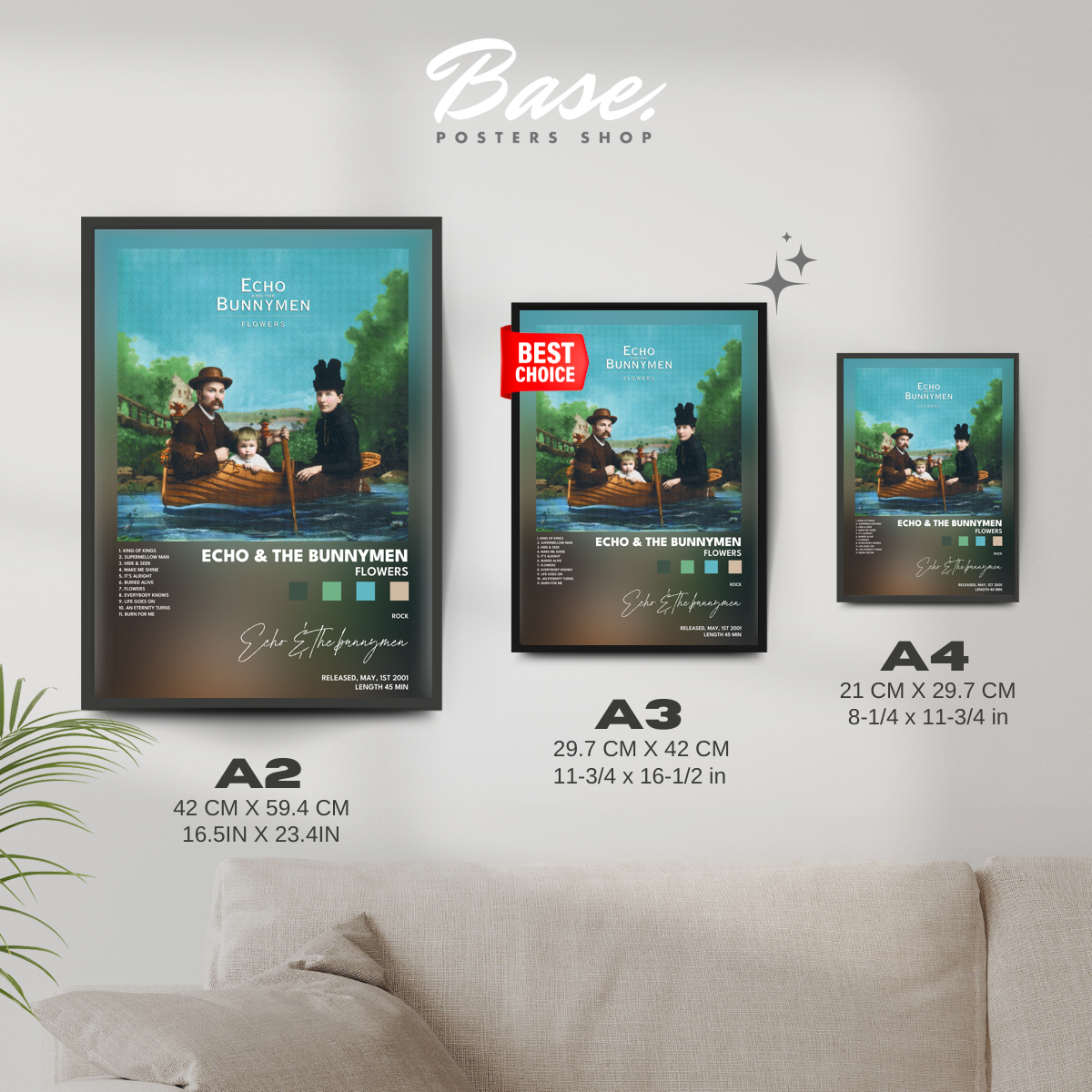 echo the bunnymen Flowers poster