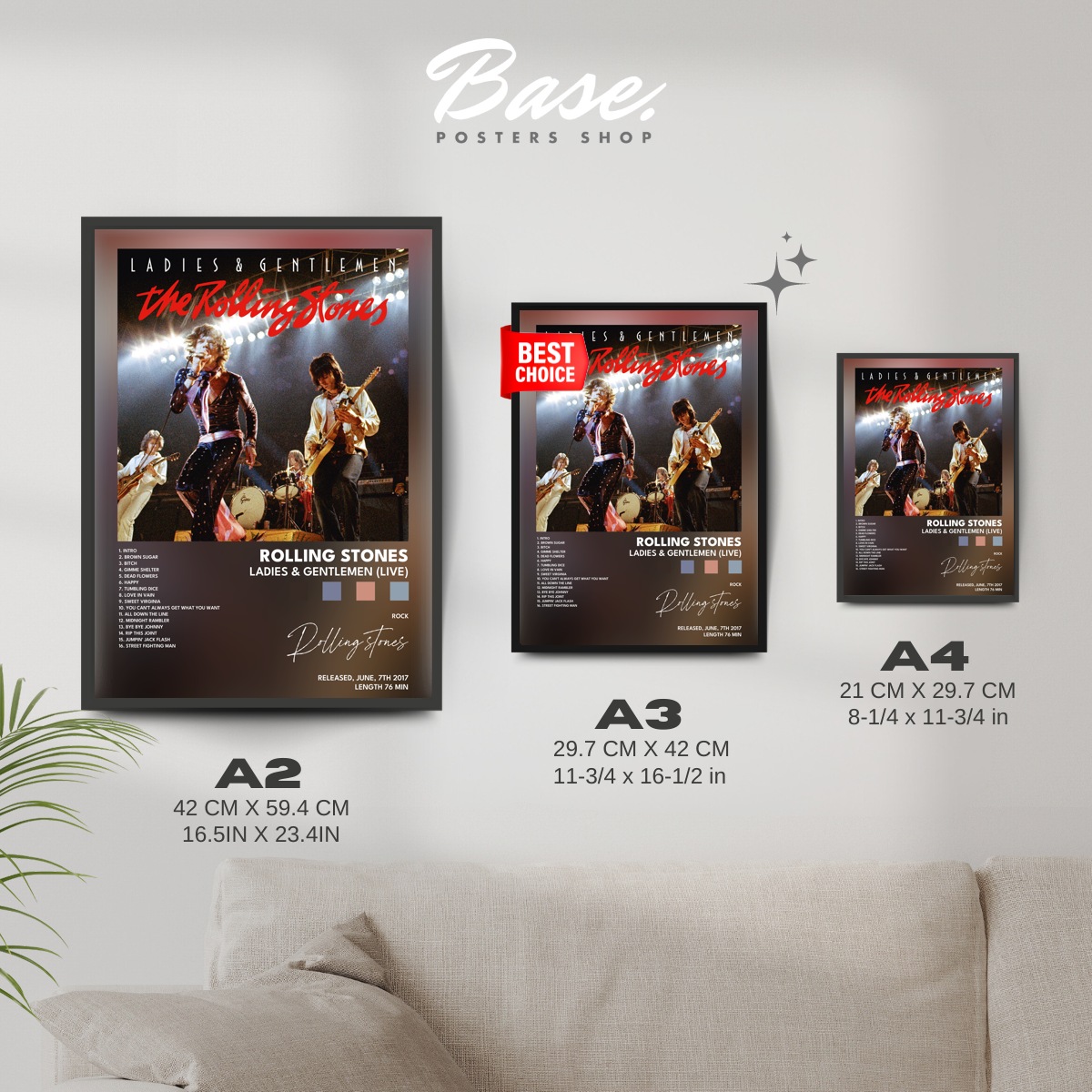 rolling stones Ladies Gentlemen Live poster
