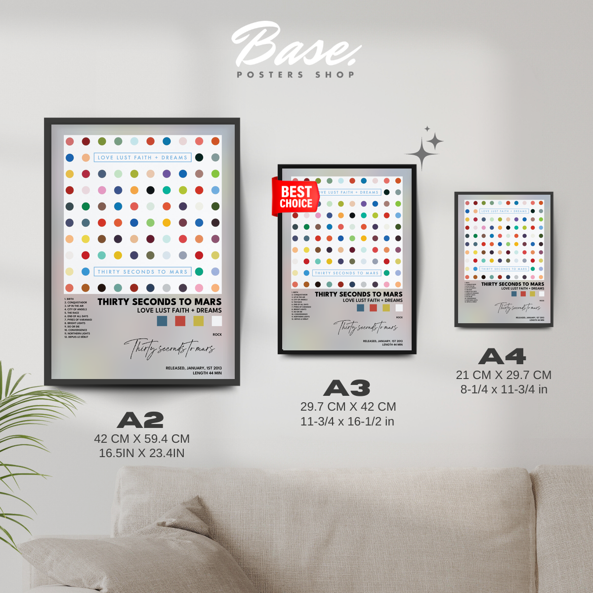 thirty seconds to mars LOVE LUST FAITH DREAMS poster