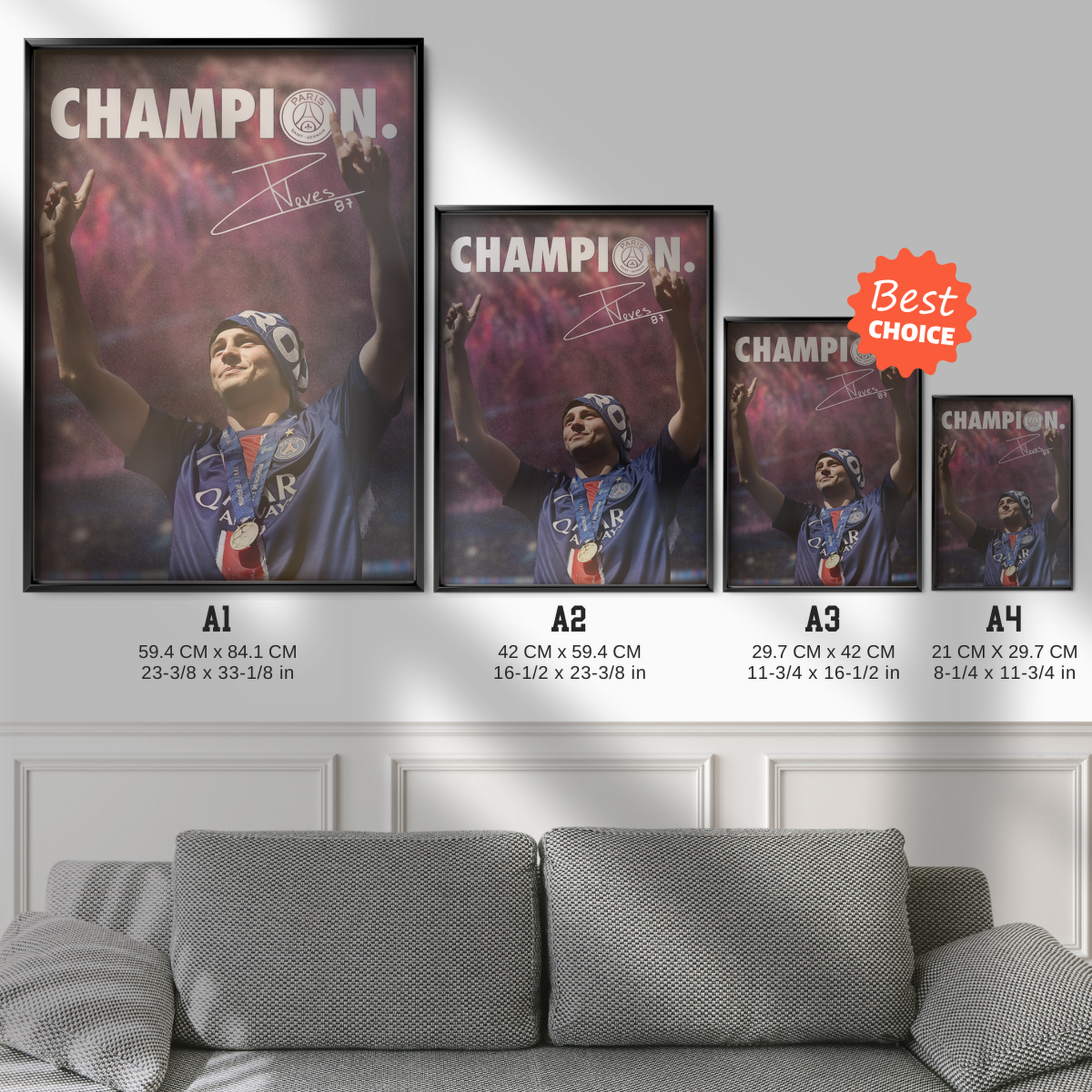 Joao Neves 'champion.'