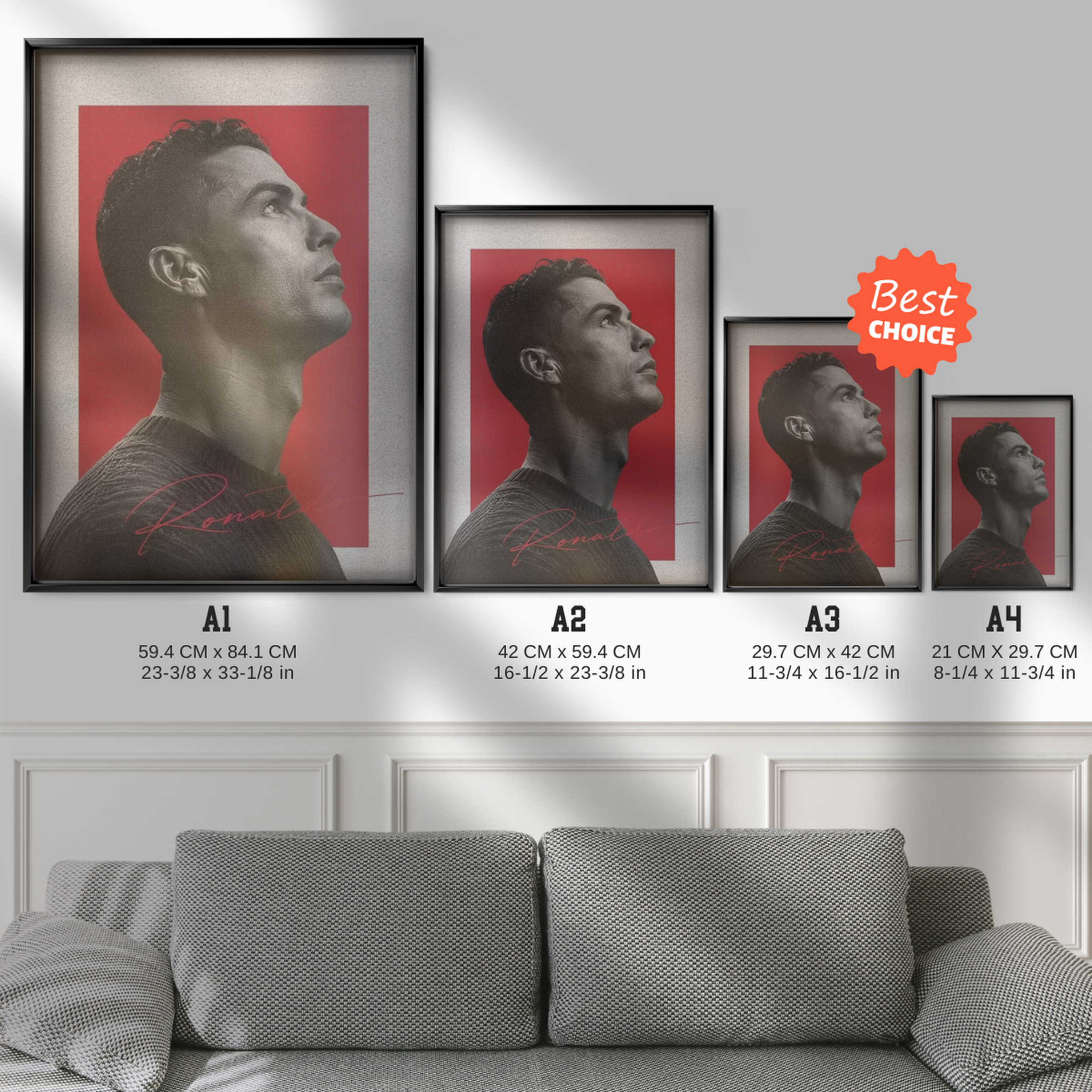 Cristiano Ronaldo - Profile Portrait Poster