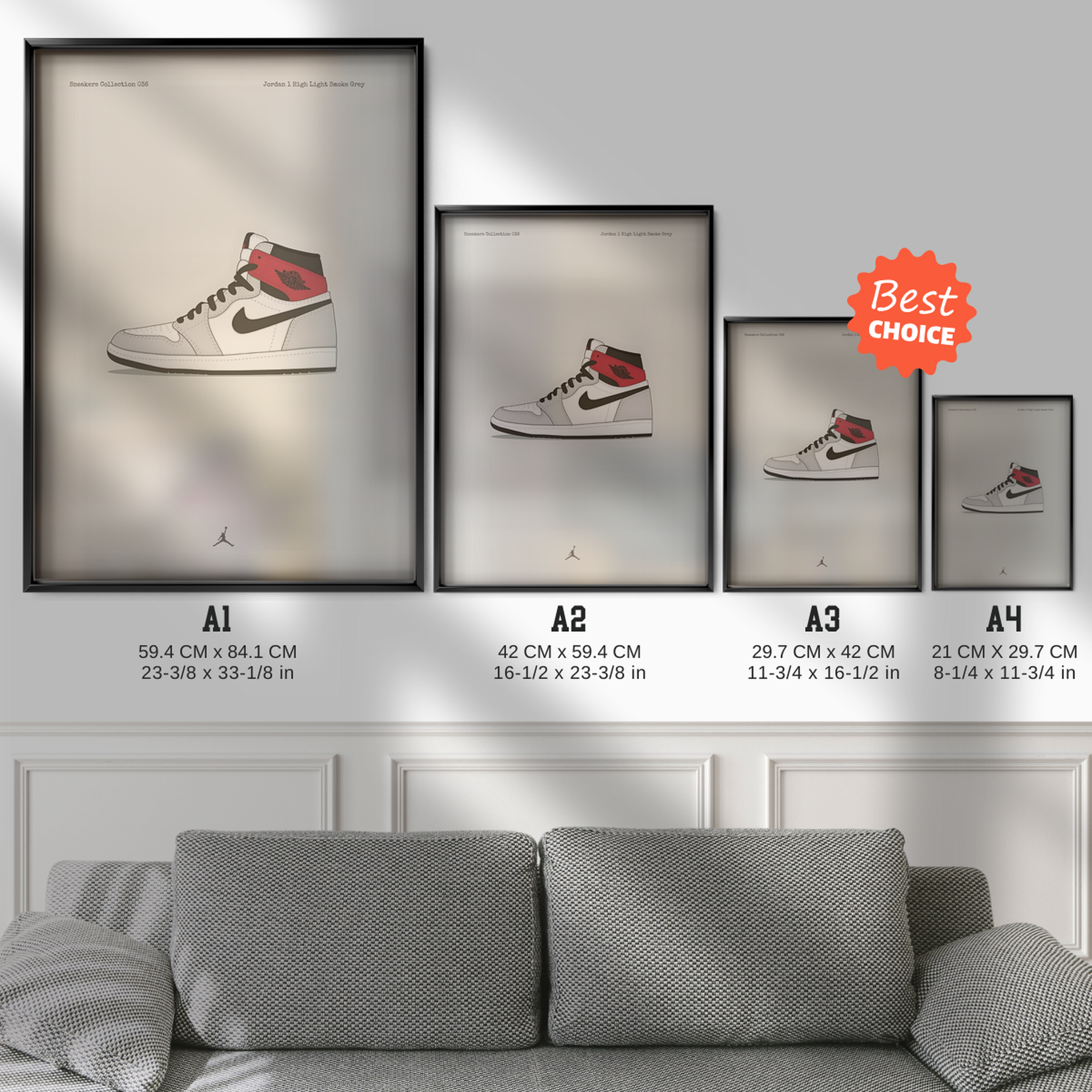 Jordan 1 High Light Smoke Grey
