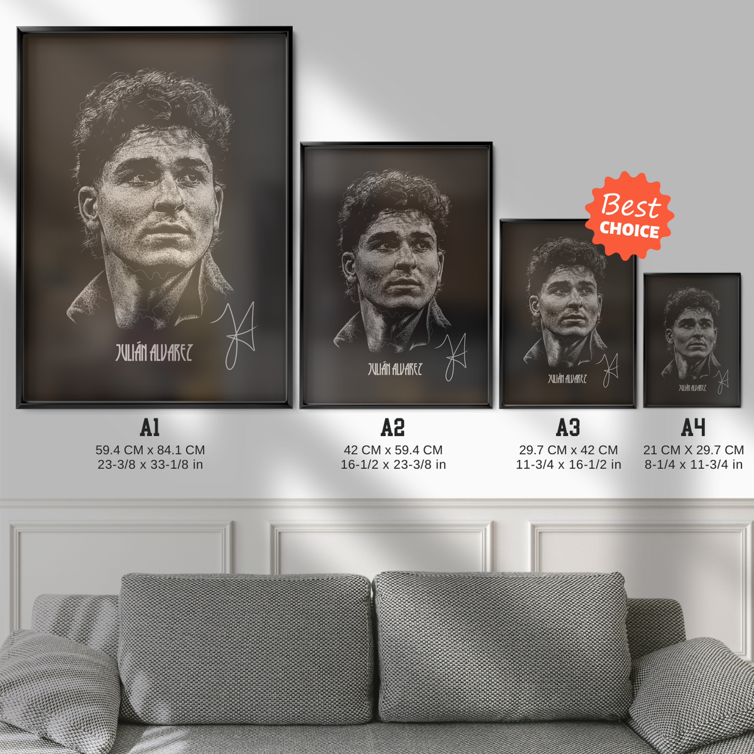Julian Alvarez - Signature Portrait Poster