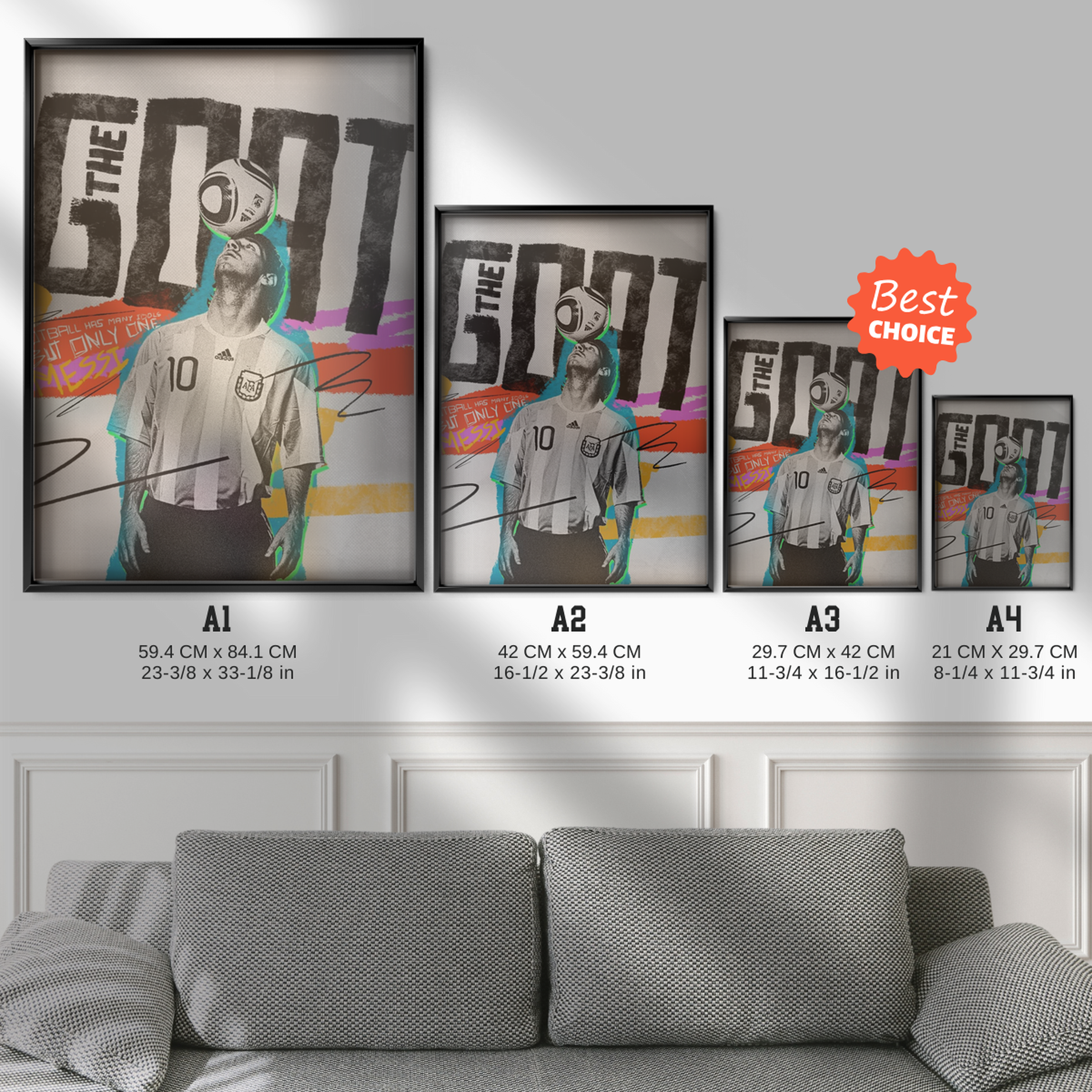 Lionel Messi - The Goat Poster