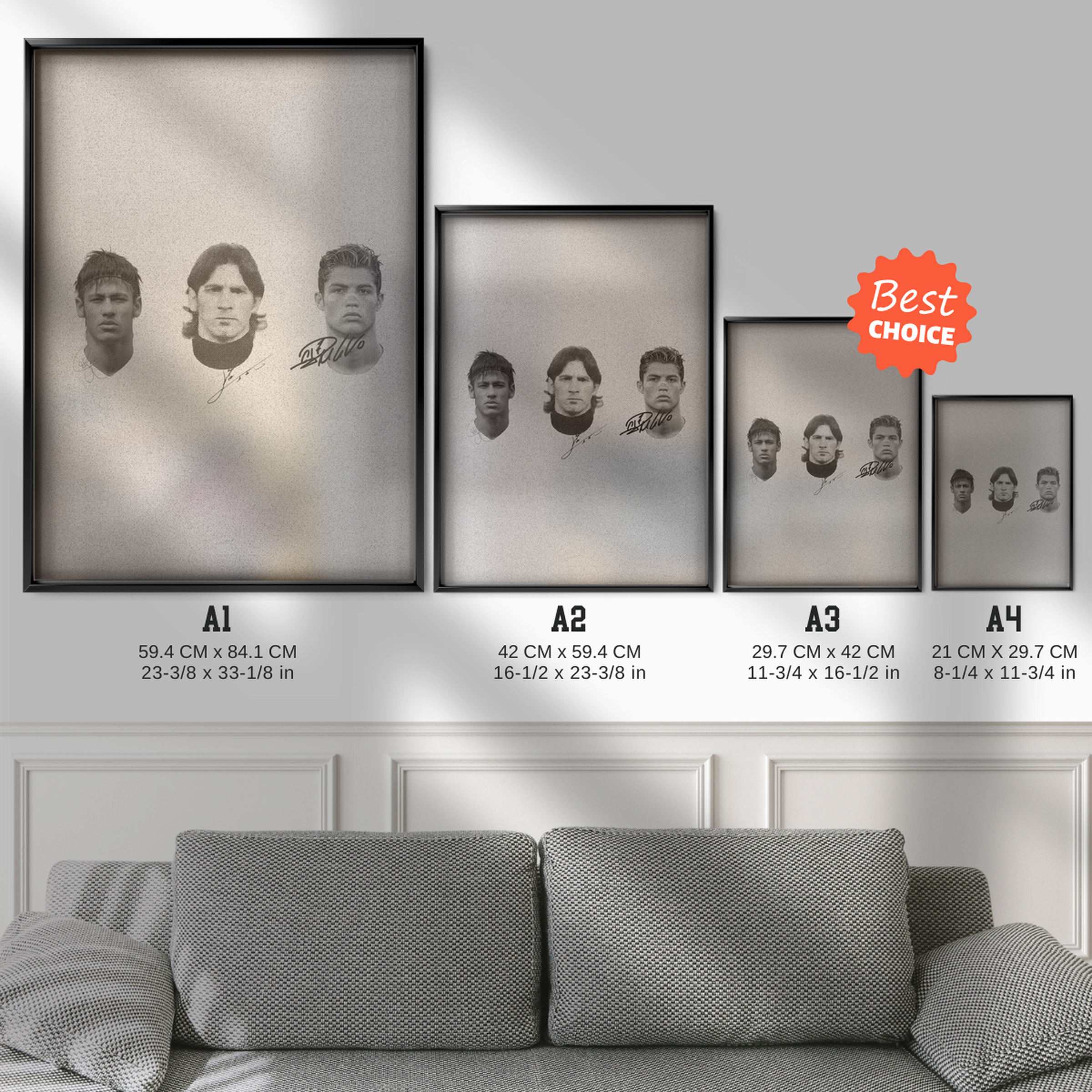 Messi Ronaldo Neymar - Legends Trio Poster