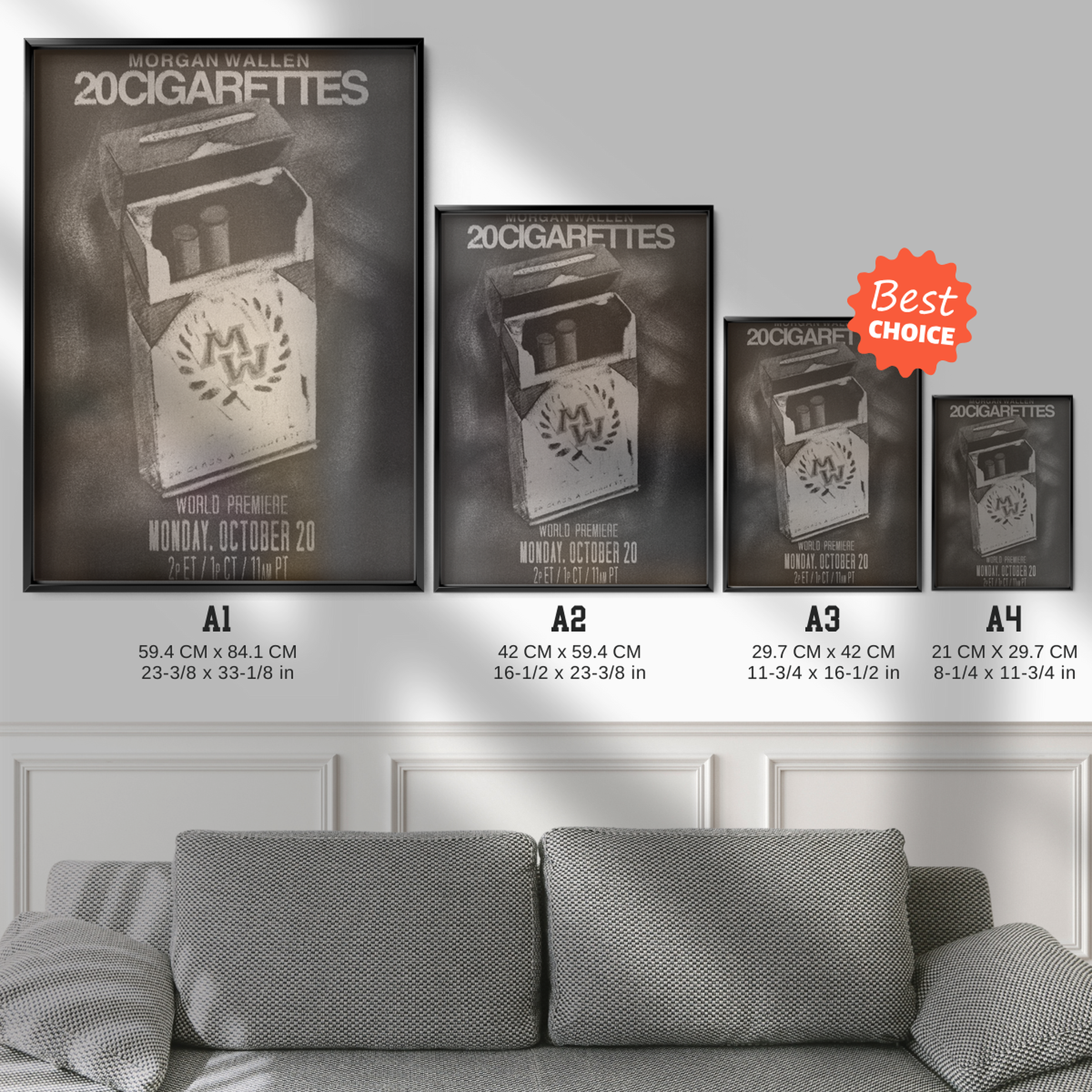 Morgan Wallen 20 Cigarettes Poster