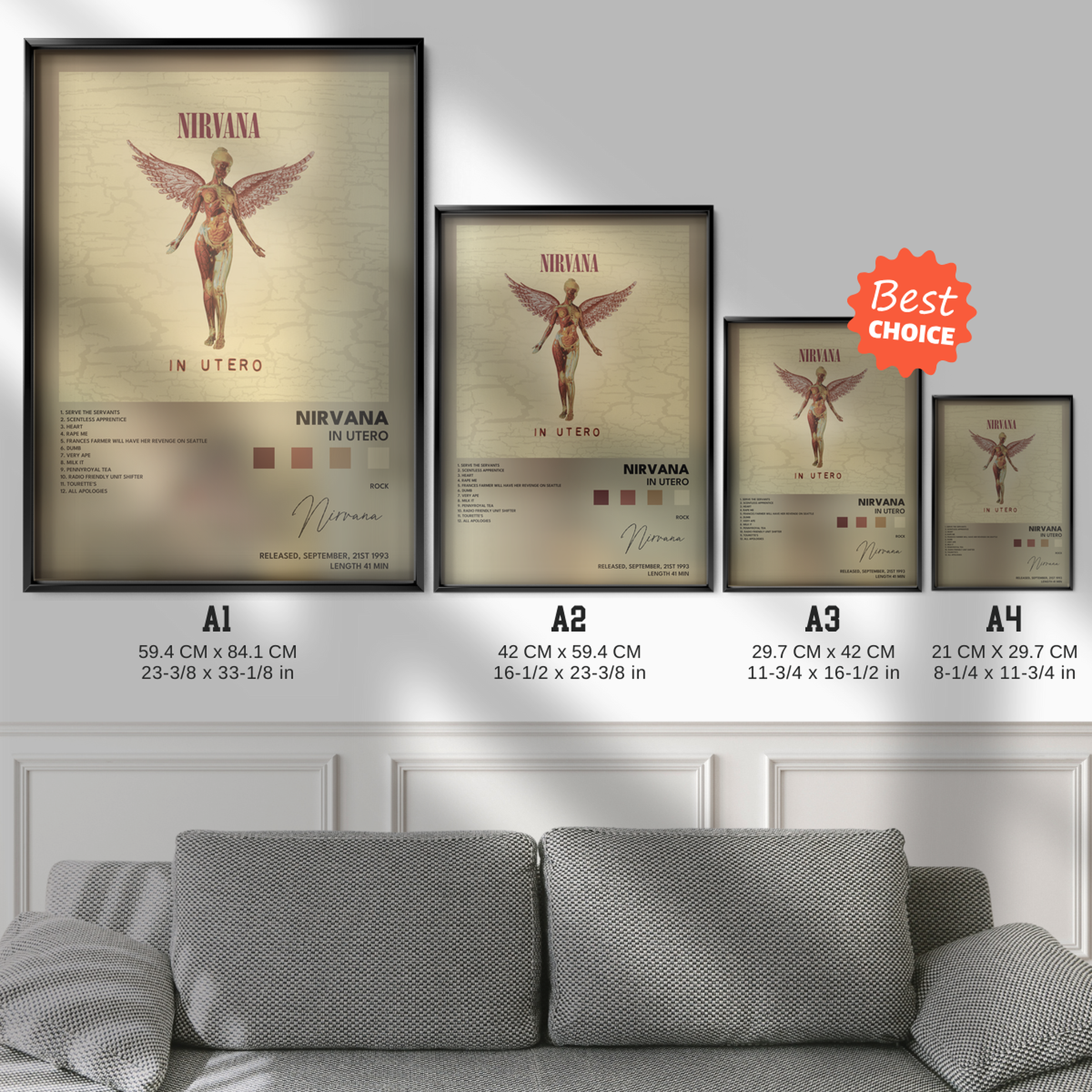 nirvana In Utero poster