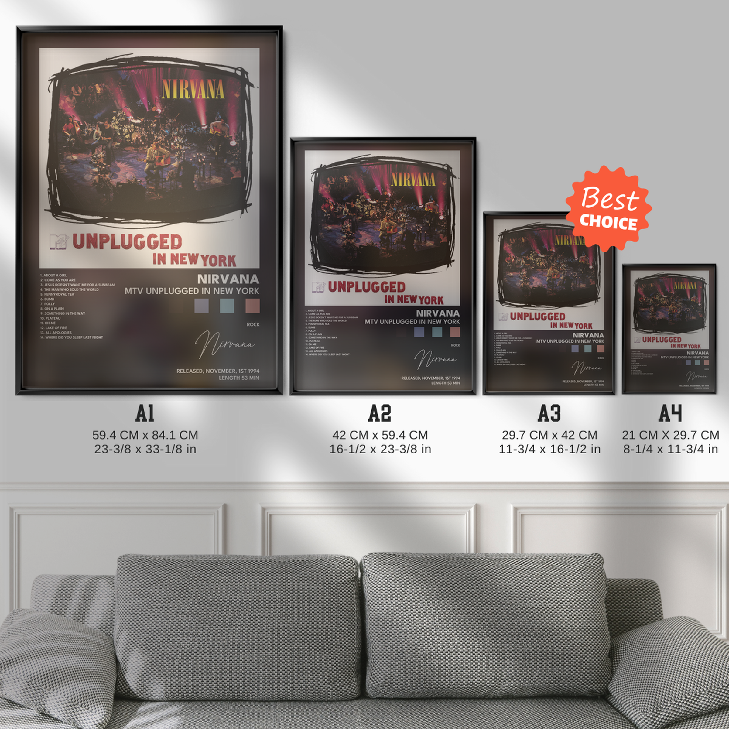 nirvana MTV Unplugged In New York poster
