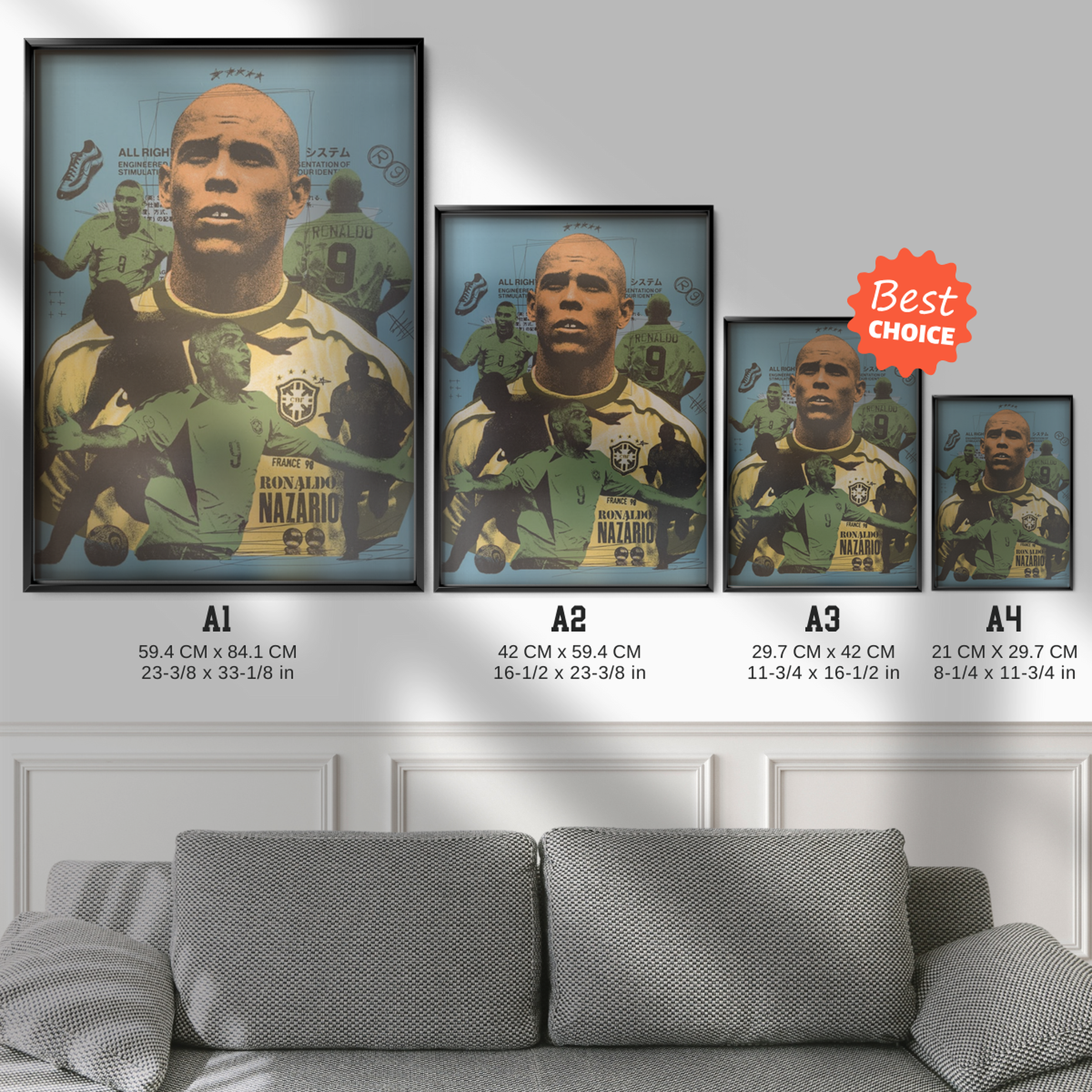 Ronaldo Nazario - France 98 Poster