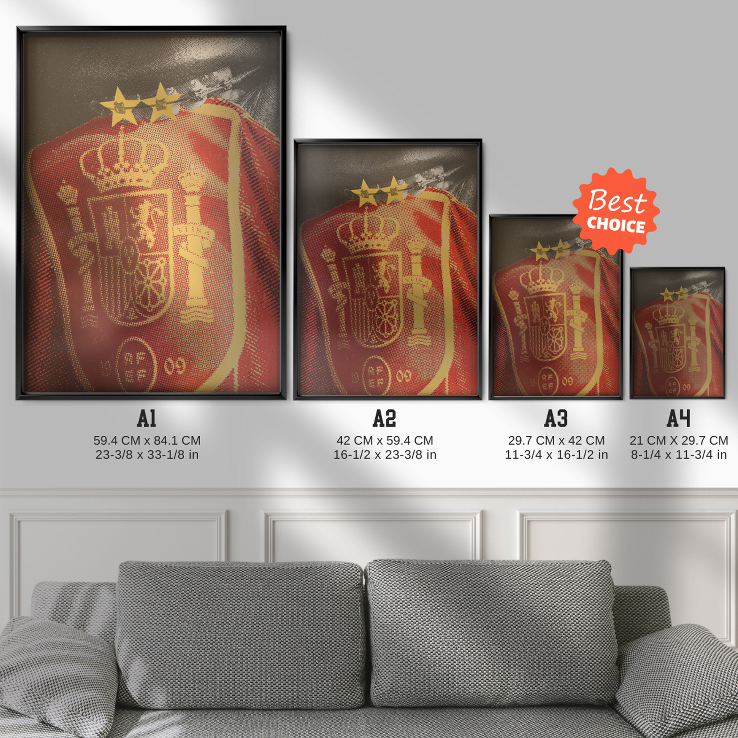 Spain National Team - Crest Close-Up Poster
