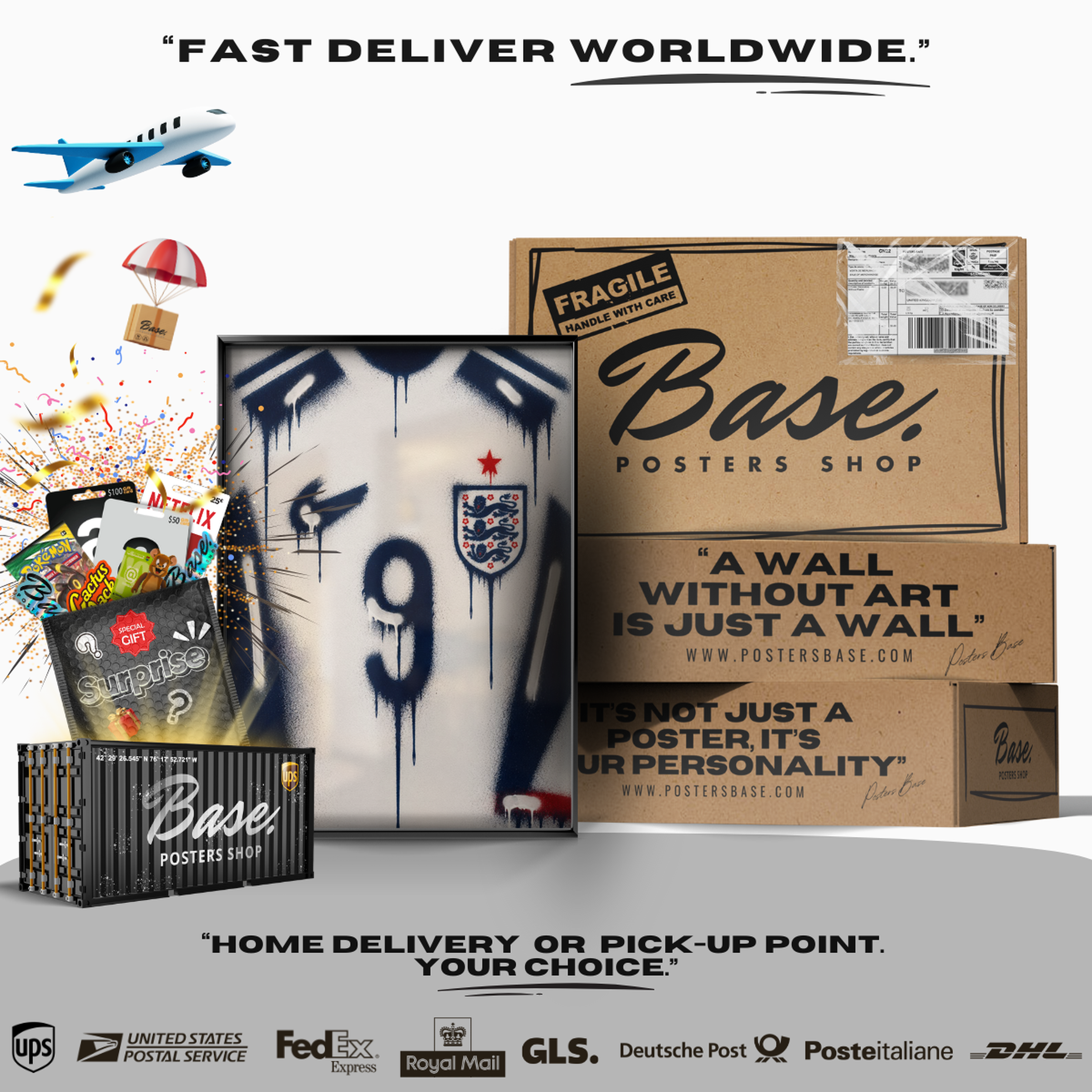 England National Team - Number 9 Poster
