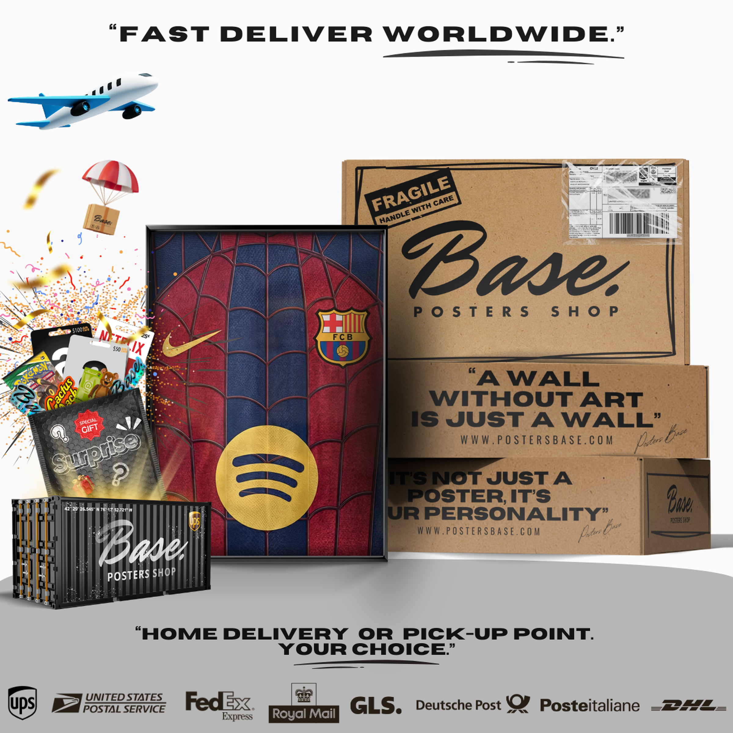 FC Barcelona - Stained Glass Jersey Poster