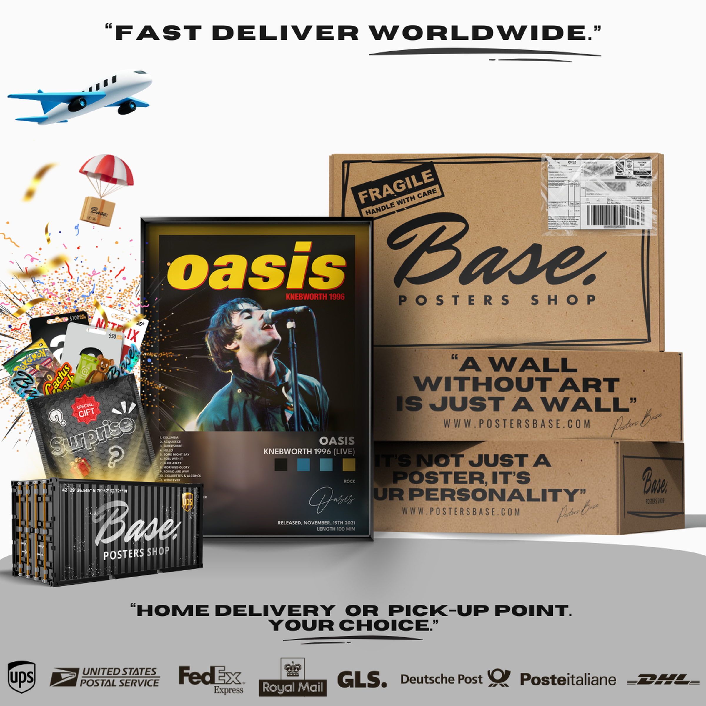 oasis Knebworth 1996 Live poster