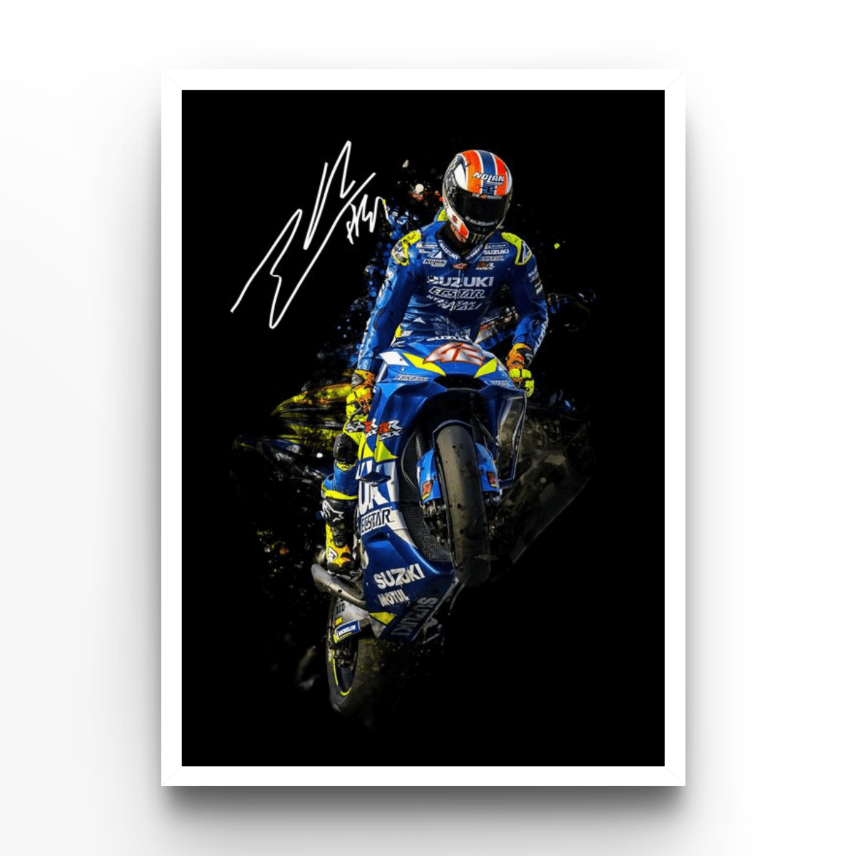 Alex Rins 1 - A4, A3, A2 Posters Base - Poster Print Shop / Art Prints / PostersBase
