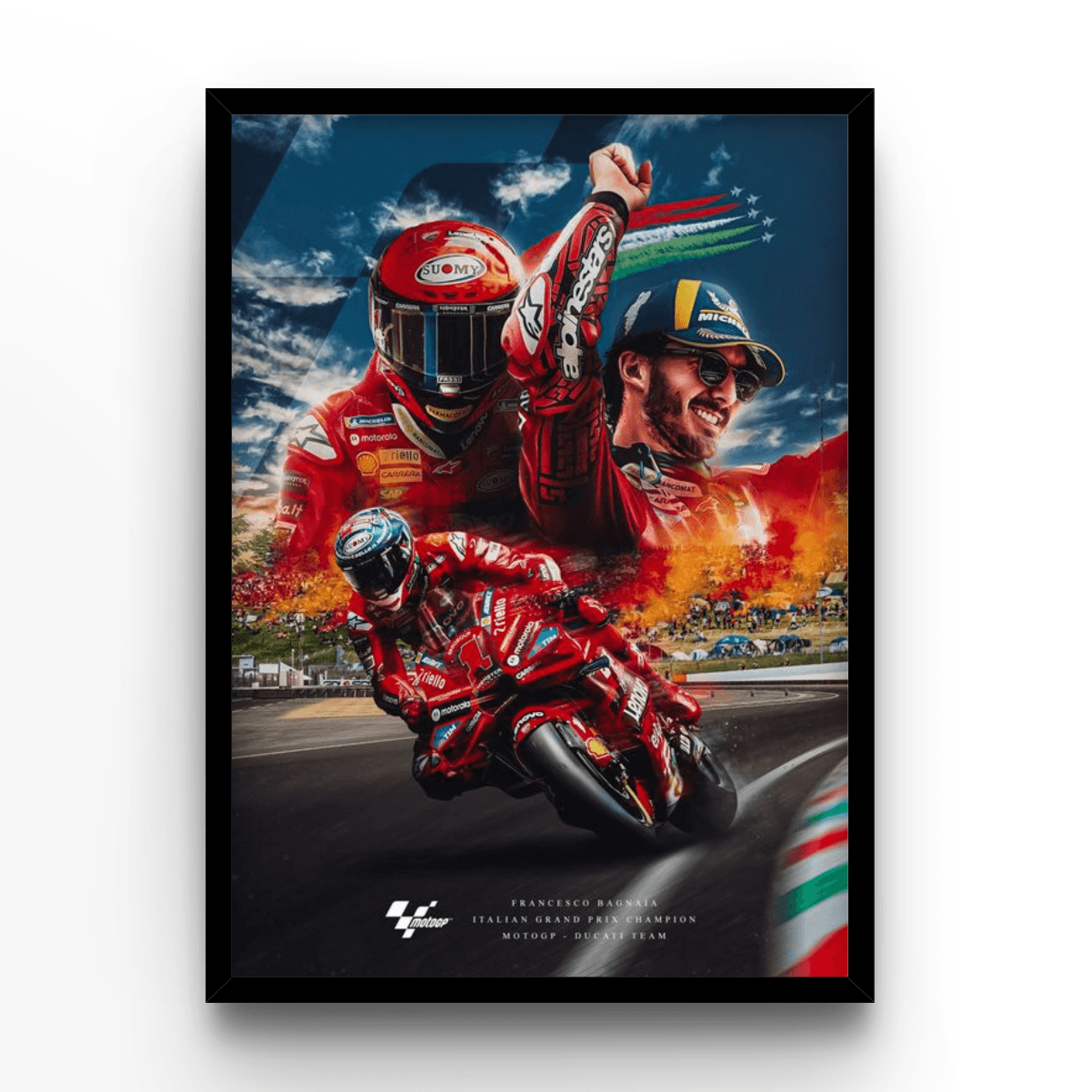 Francesco Bagnaia 1 - A4, A3, A2 Posters Base - Poster Print Shop / Art Prints / PostersBase