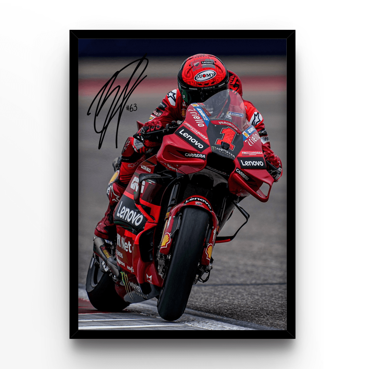 Francesco Bagnaia 3 - A4, A3, A2 Posters Base - Poster Print Shop / Art Prints / PostersBase