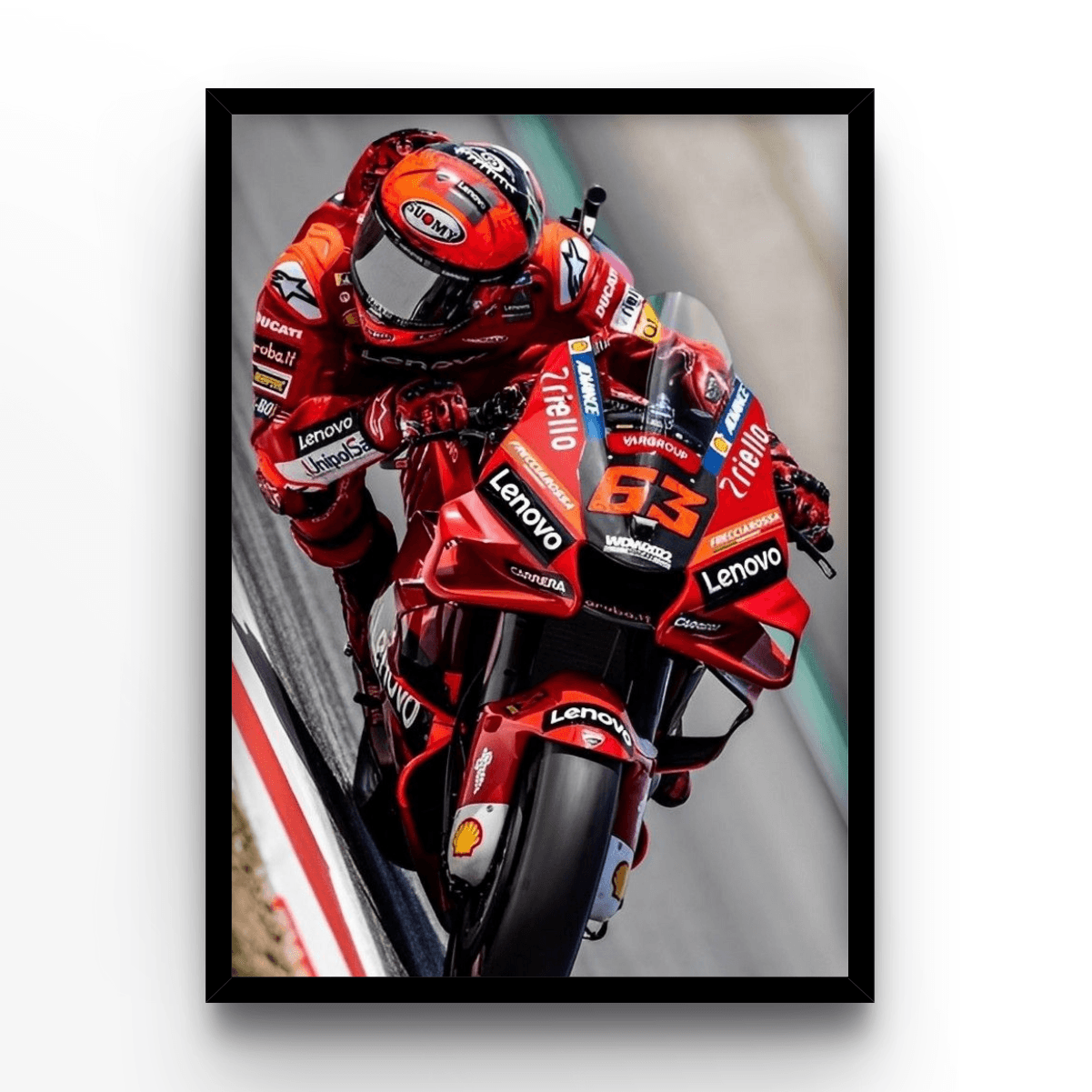 Francesco Bagnaia 4 - A4, A3, A2 Posters Base - Poster Print Shop / Art Prints / PostersBase