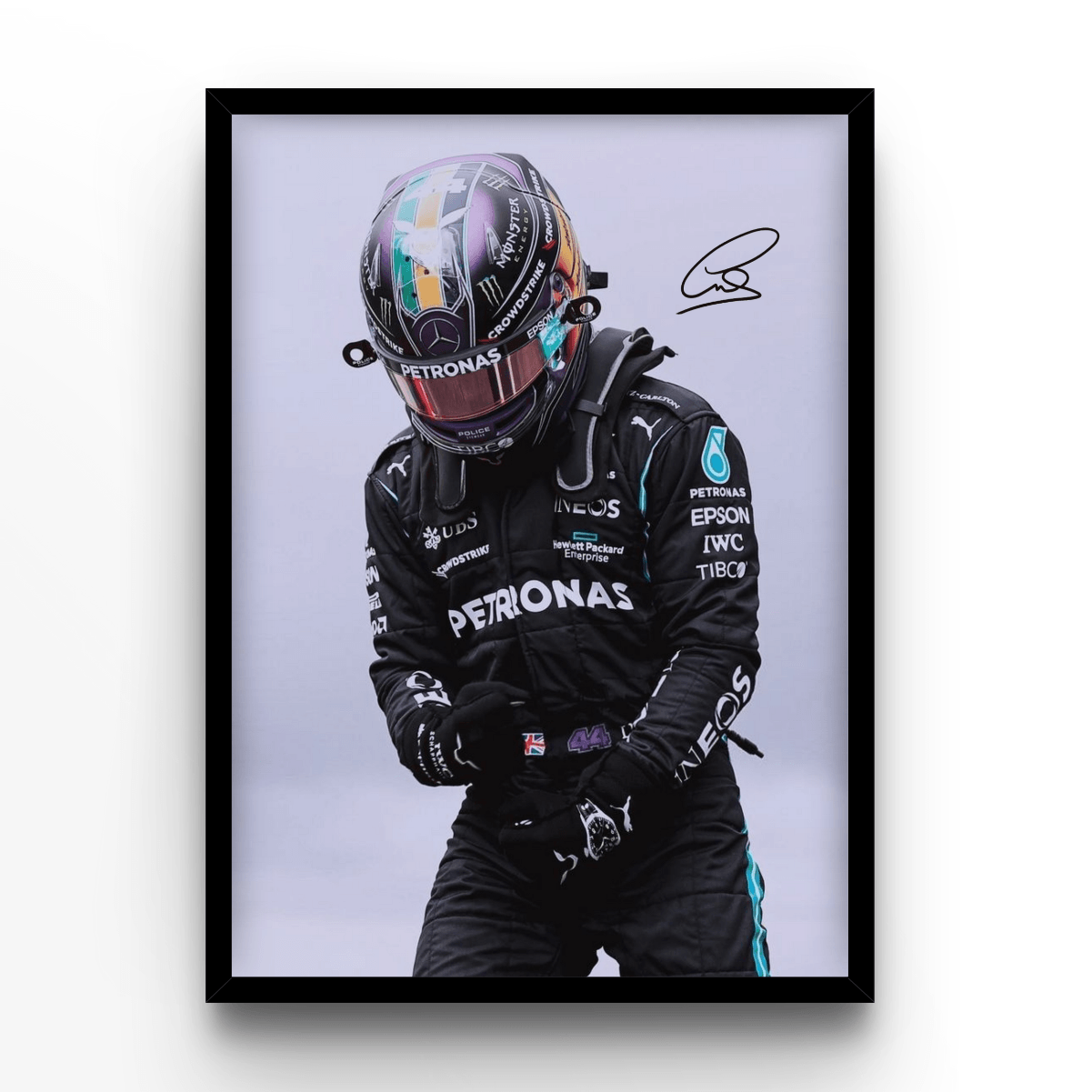 Lewis Hamilton 1 - A4, A3, A2 Posters Base - Poster Print Shop / Art Prints / PostersBase