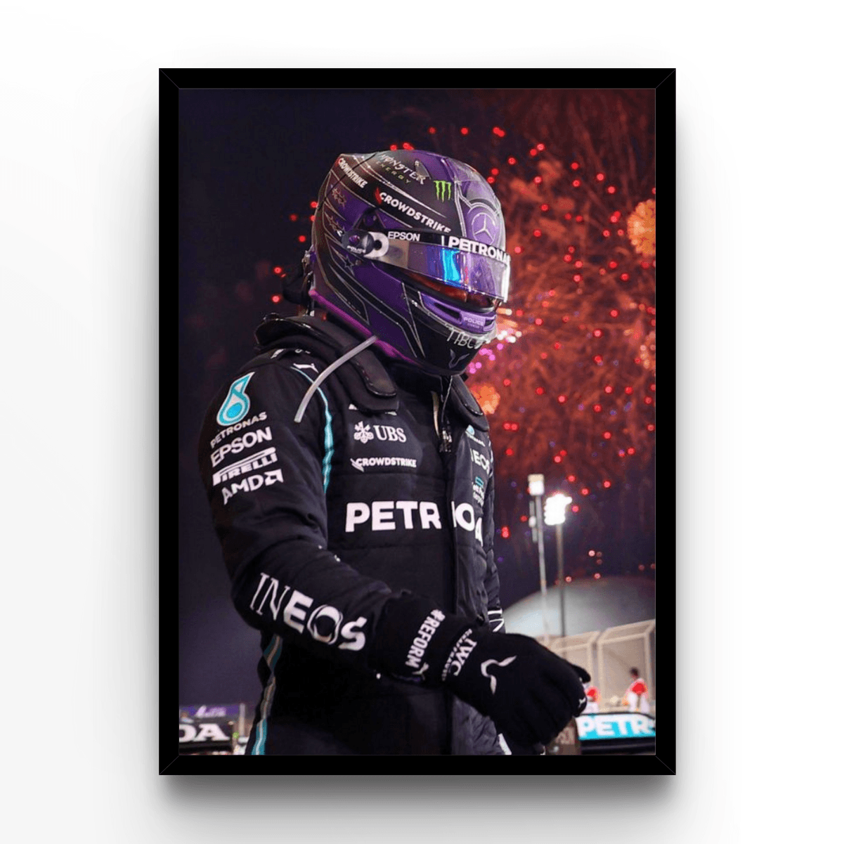 Lewis Hamilton 2 - A4, A3, A2 Posters Base - Poster Print Shop / Art Prints / PostersBase
