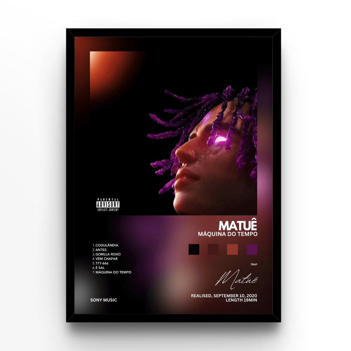 Matuê Máquina do Tempo - A4, A3, A2 Posters Base - Poster Print Shop / Art Prints / PostersBase