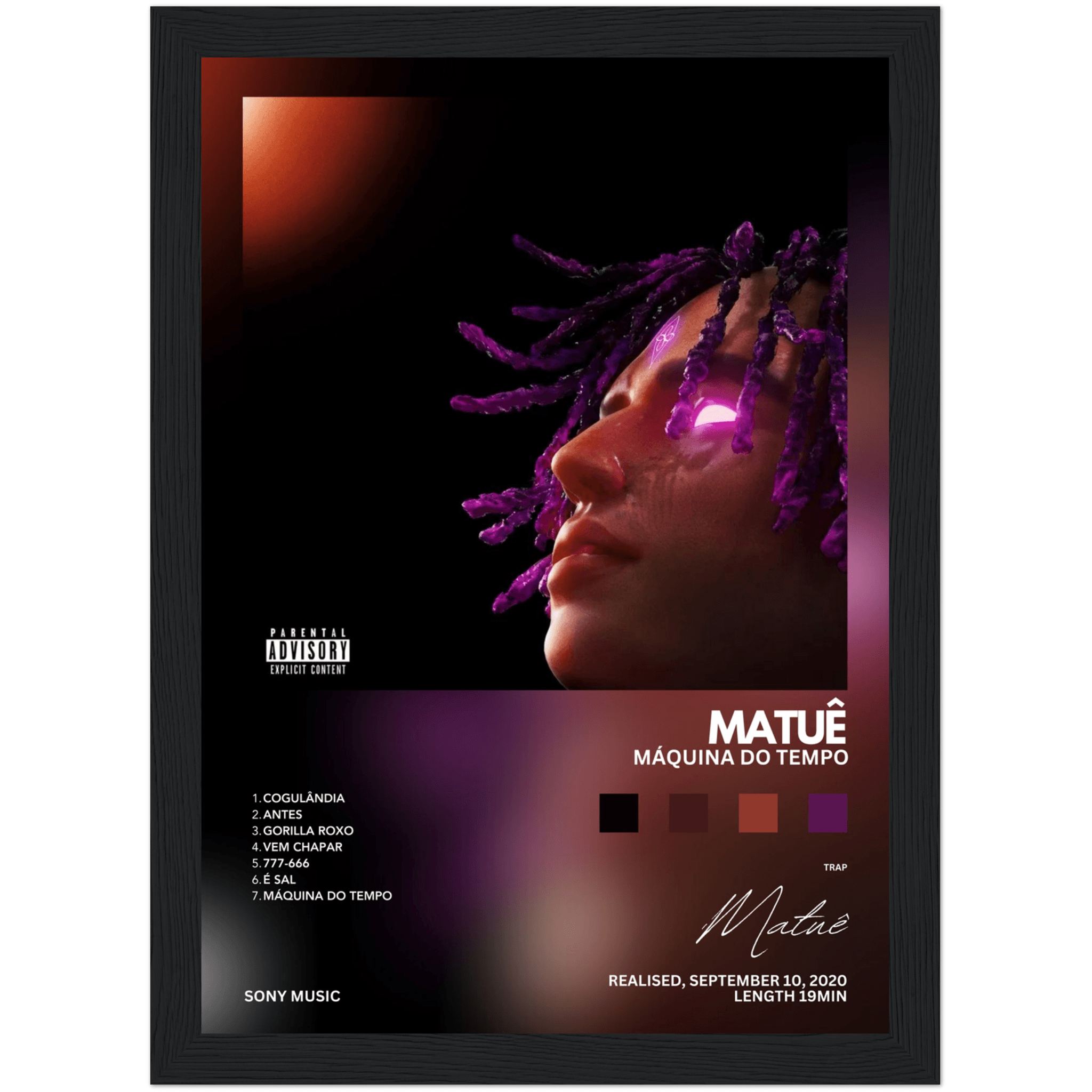 Matuê Máquina do Tempo - A4, A3, A2 Posters Base - Poster Print Shop / Art Prints / PostersBase